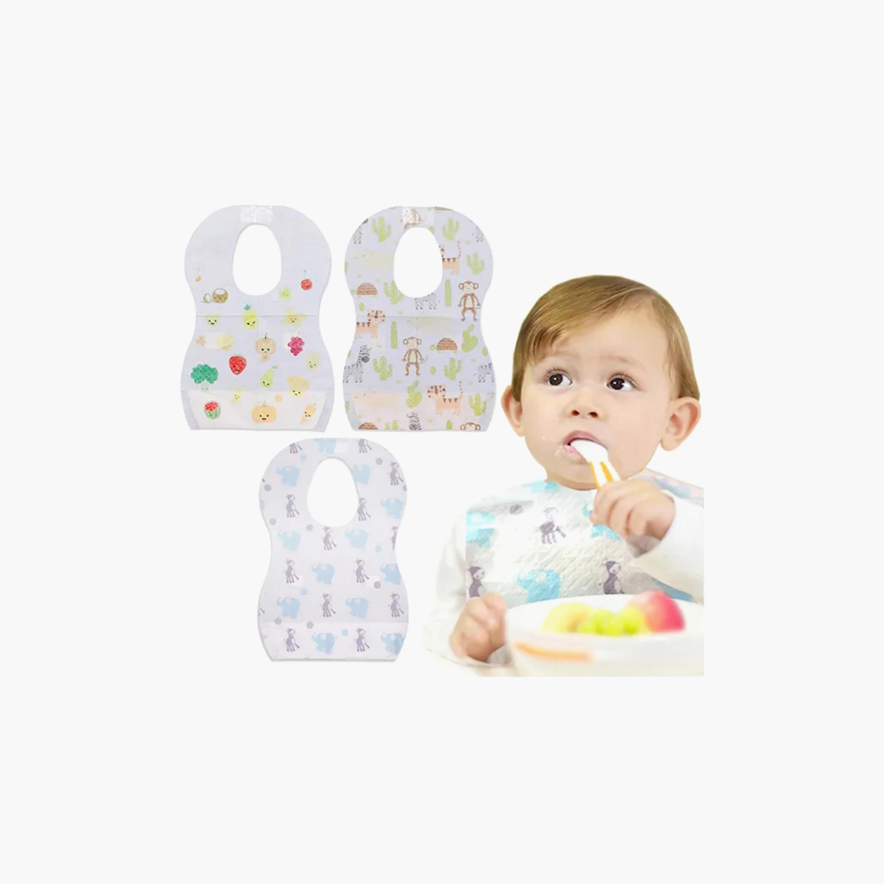 Star Babies 10-Piece Breast Pad, 10-Piece Disposable Bibs, 2-Piece Scented Bag with Dispenser Bundle-baby-feeding-bibs-image-3