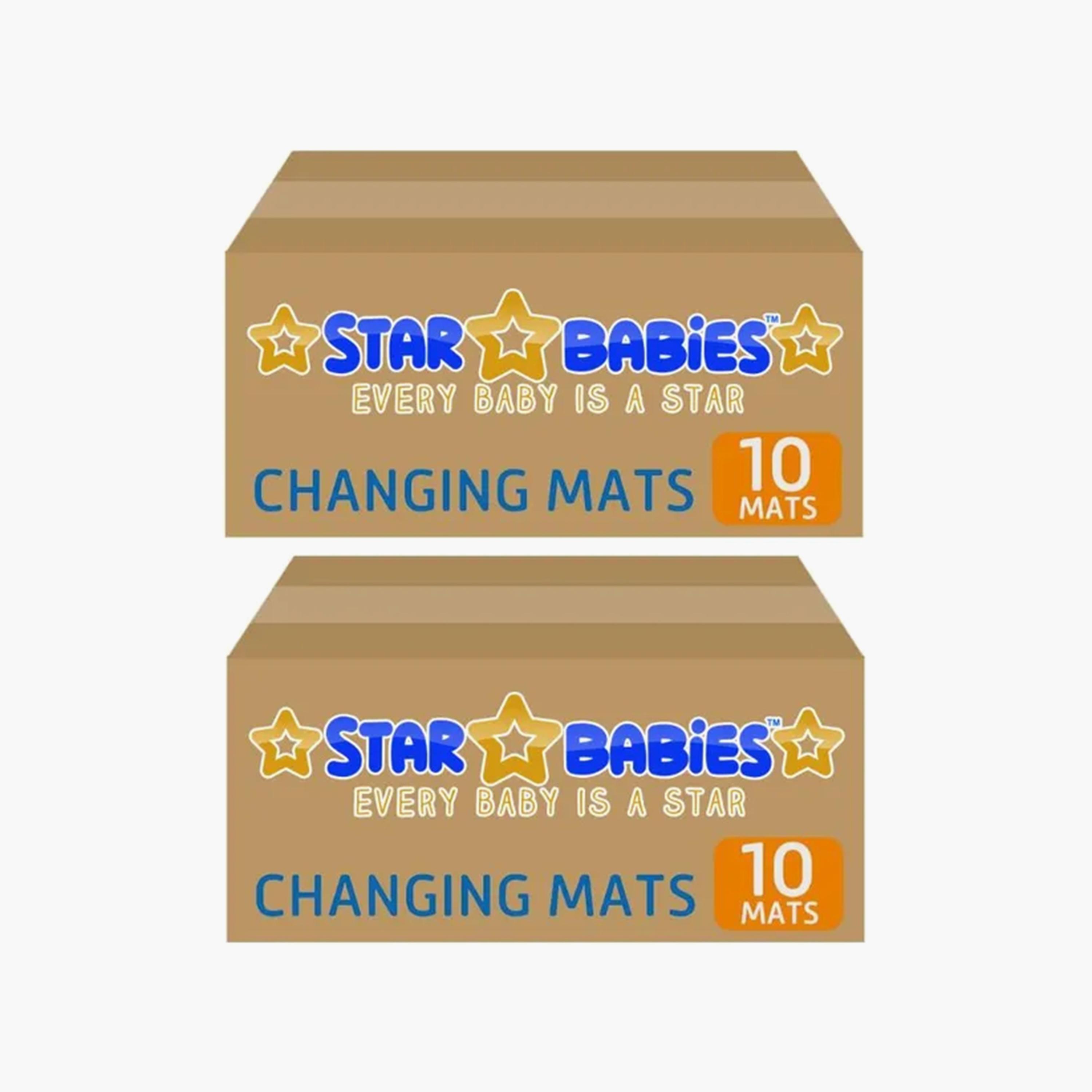 Star Babies 10-Piece Disposable Changing Mats, Pink - Buy 1 Get 1-baby-diapering-changingmats-image-2