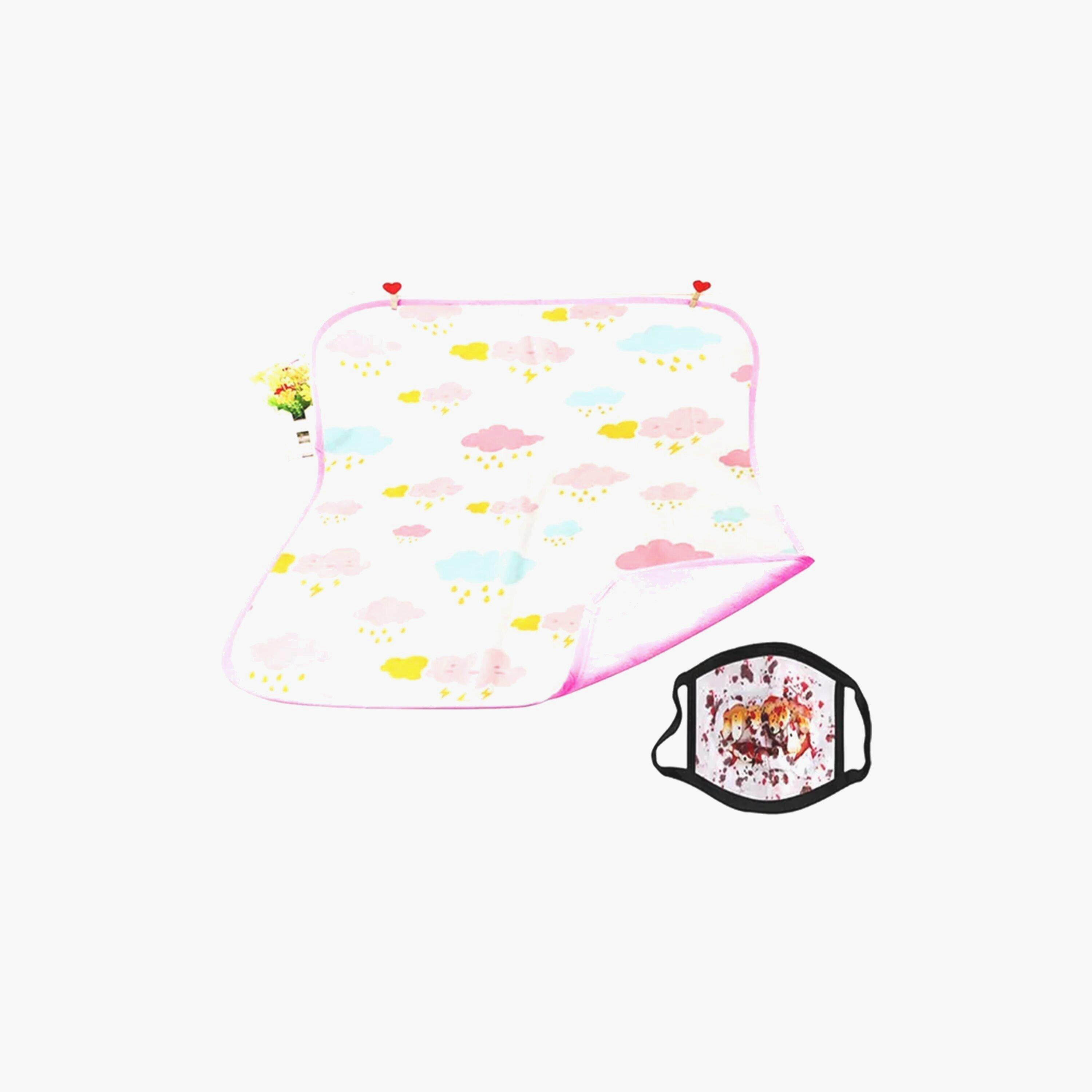 Star Babies Reusable Changing Mats, Pink-baby-diapering-changingmats-image-1