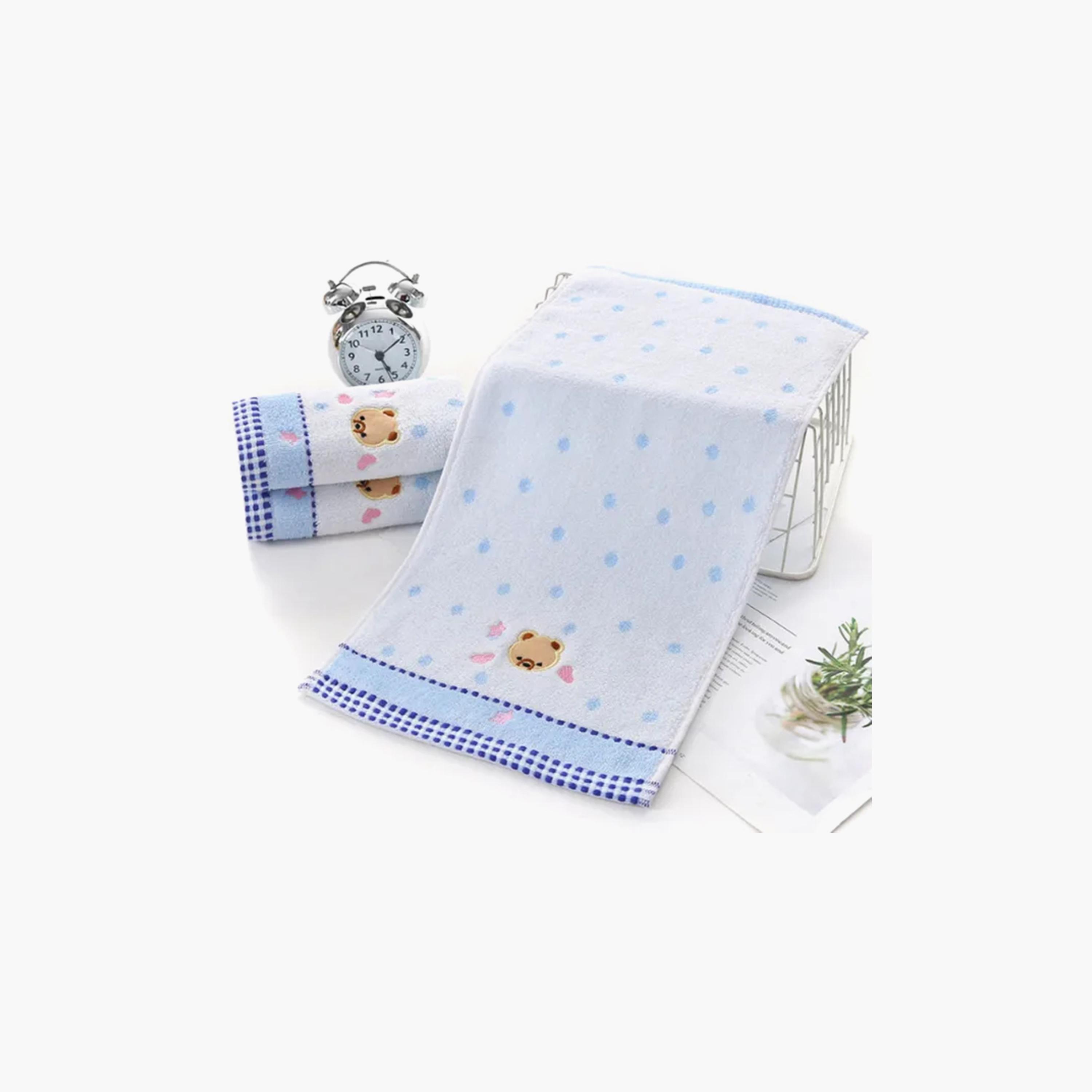 Star Babies 100% Cotton Face Towel, Blue - Buy 1 Get 1 Free-baby-bathandcare-towels-image-1