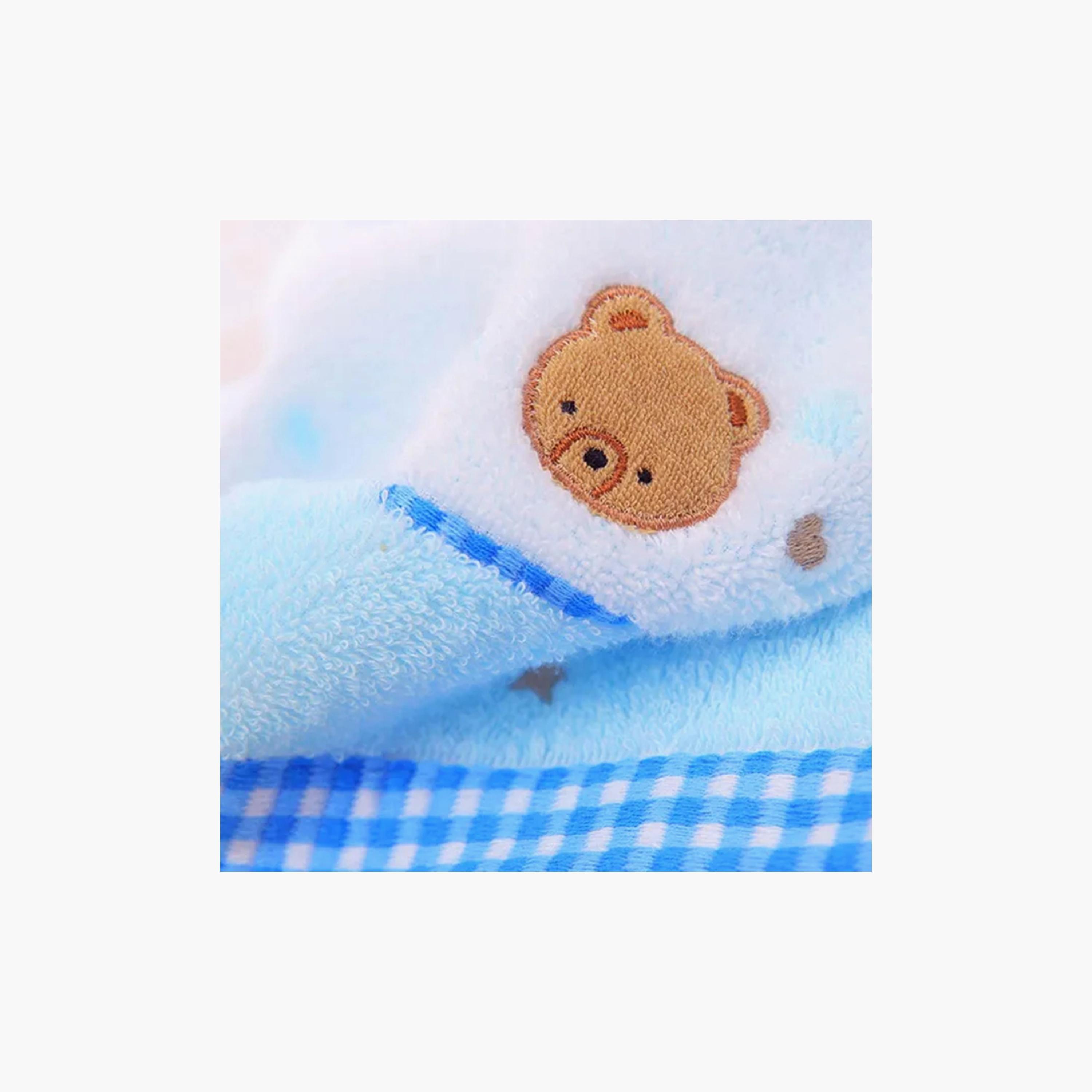 Star Babies 100% Cotton Face Towel, Blue - Buy 1 Get 1 Free-baby-bathandcare-towels-image-2