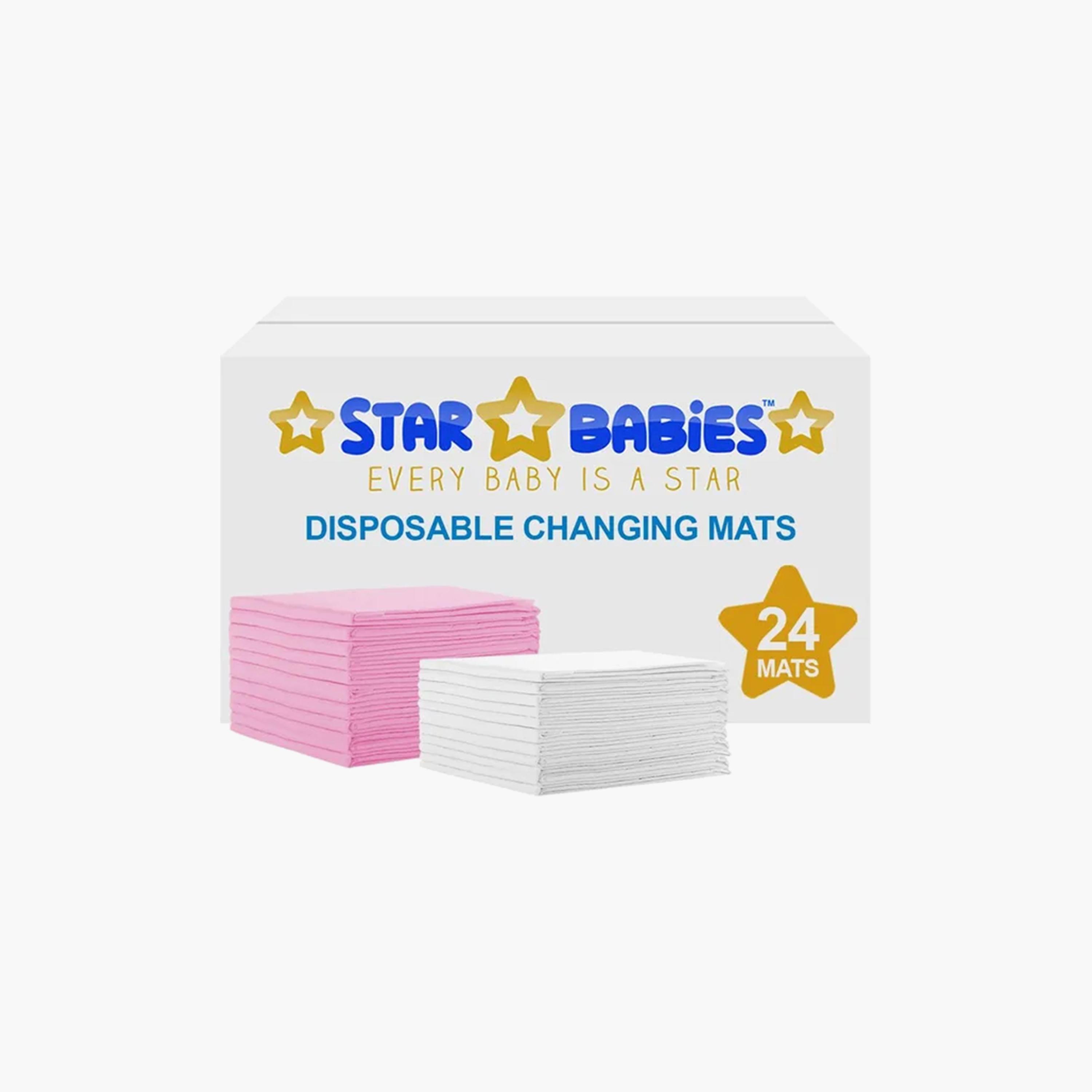 Star Babies 24-Piece Disposable Changing Mats, Assorted - 45 x 60 cm-baby-diapering-changingmats-image-2