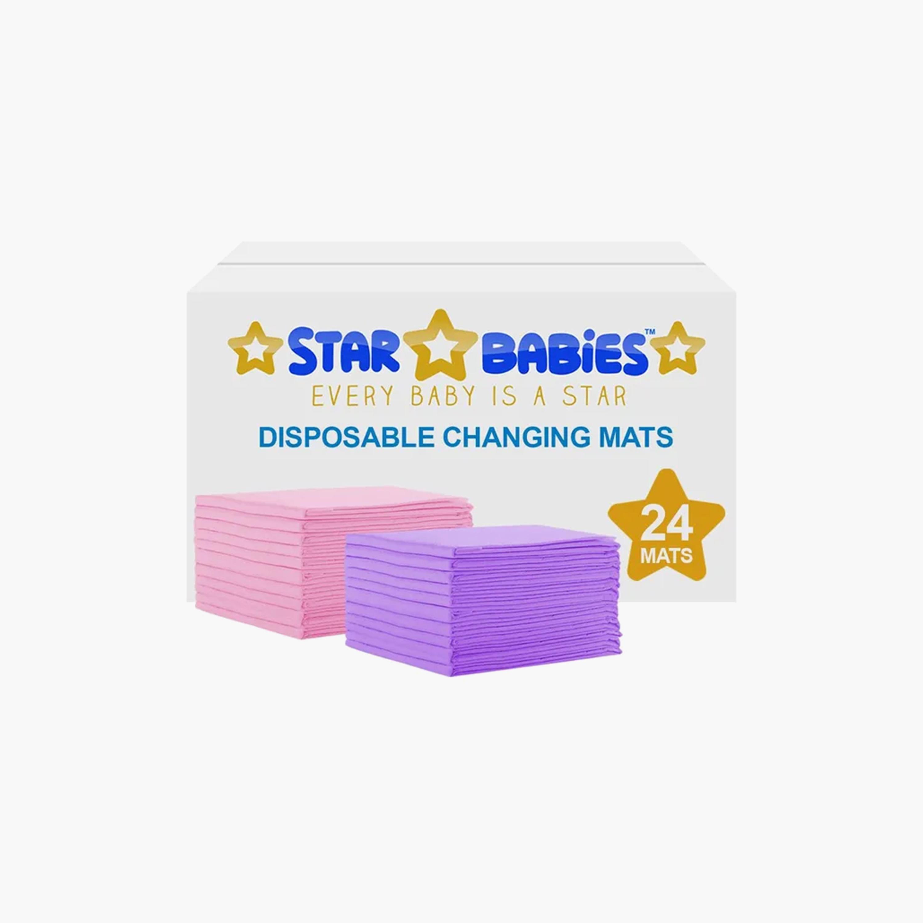 Star Babies 24-Piece Disposable Changing Mats, Assorted - 45 x 60 cm-baby-diapering-changingmats-image-4