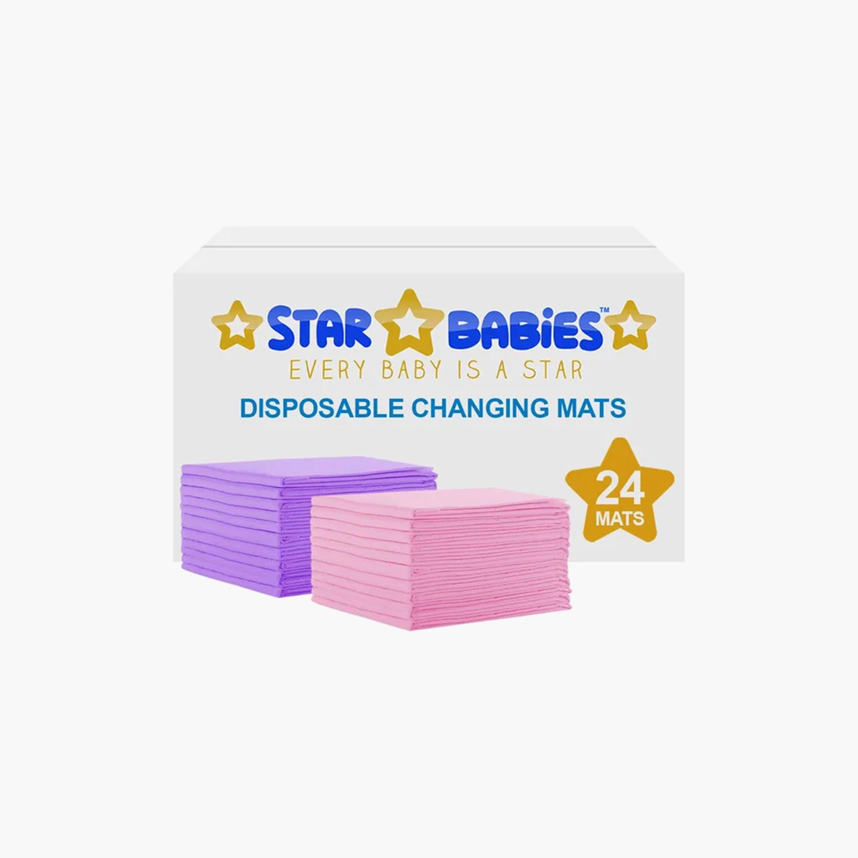 Star Babies 24-Piece Disposable Changing Mats, Assorted - 45 x 60 cm-baby-diapering-changingmats-image-4