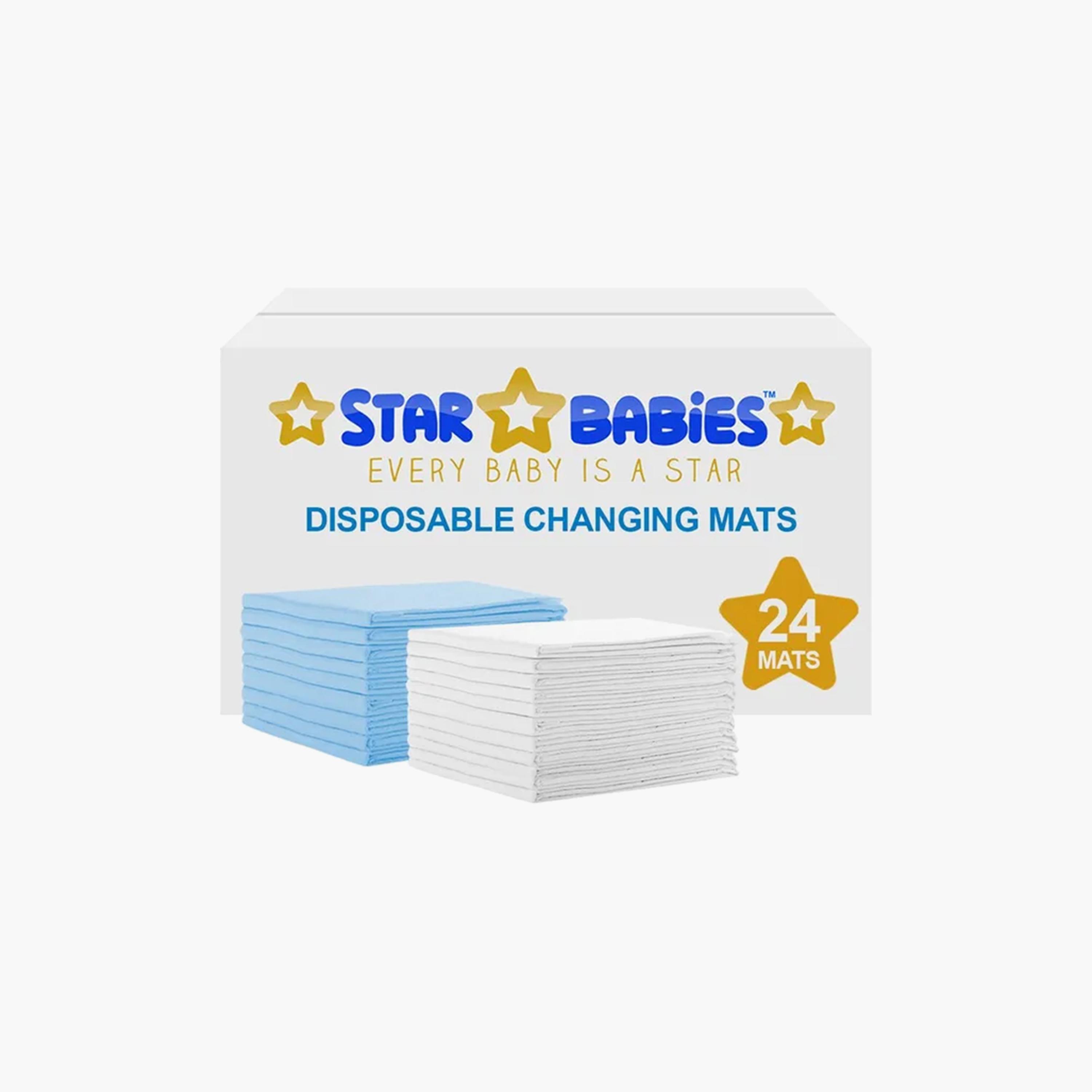 Star Babies 24-Piece Disposable Changing Mats, Assorted - 45 x 60 cm-baby-diapering-changingmats-image-5