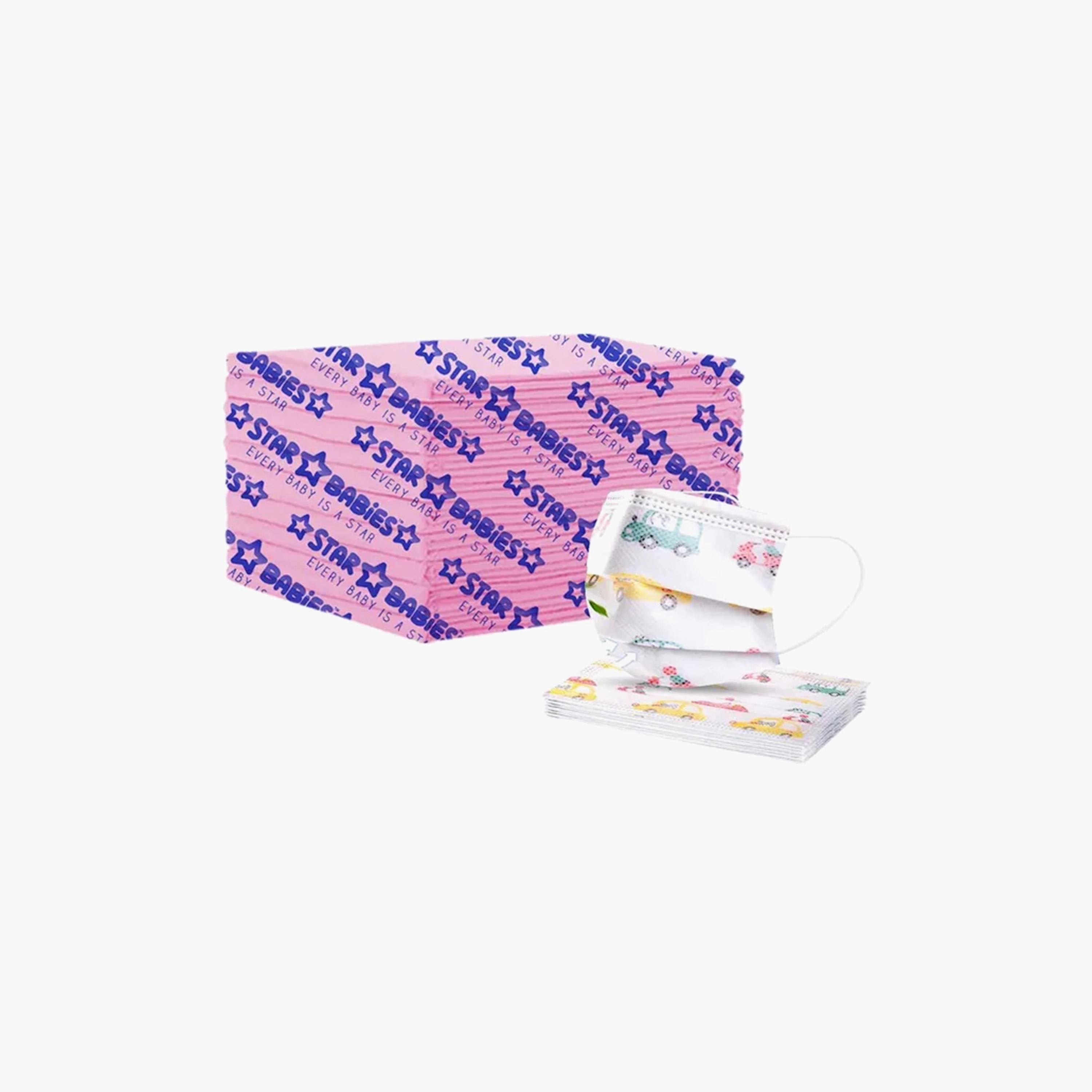 سجادات تغيير الحفاضات للاستعمال مرة واحدة 20 قطعة مع 6 أقنعة من ستار بيبيز  -baby-diapering-changingmats-image-1