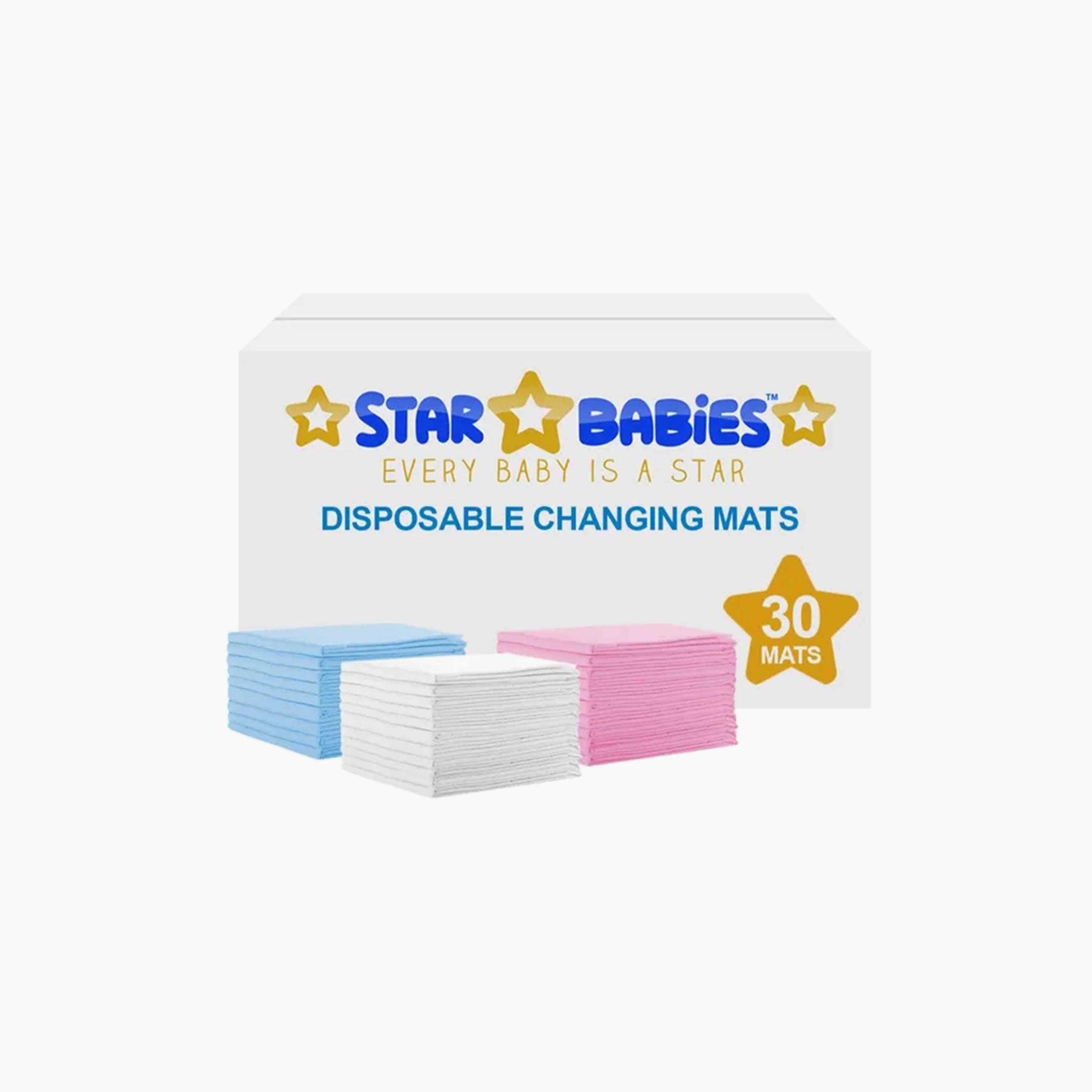 سجادات تغيير الحفاضات للاستعمال مرة واحدة من ستار بيبيز - 30 قطعة - 45 × 60 سم-baby-diapering-changingmats-image-2