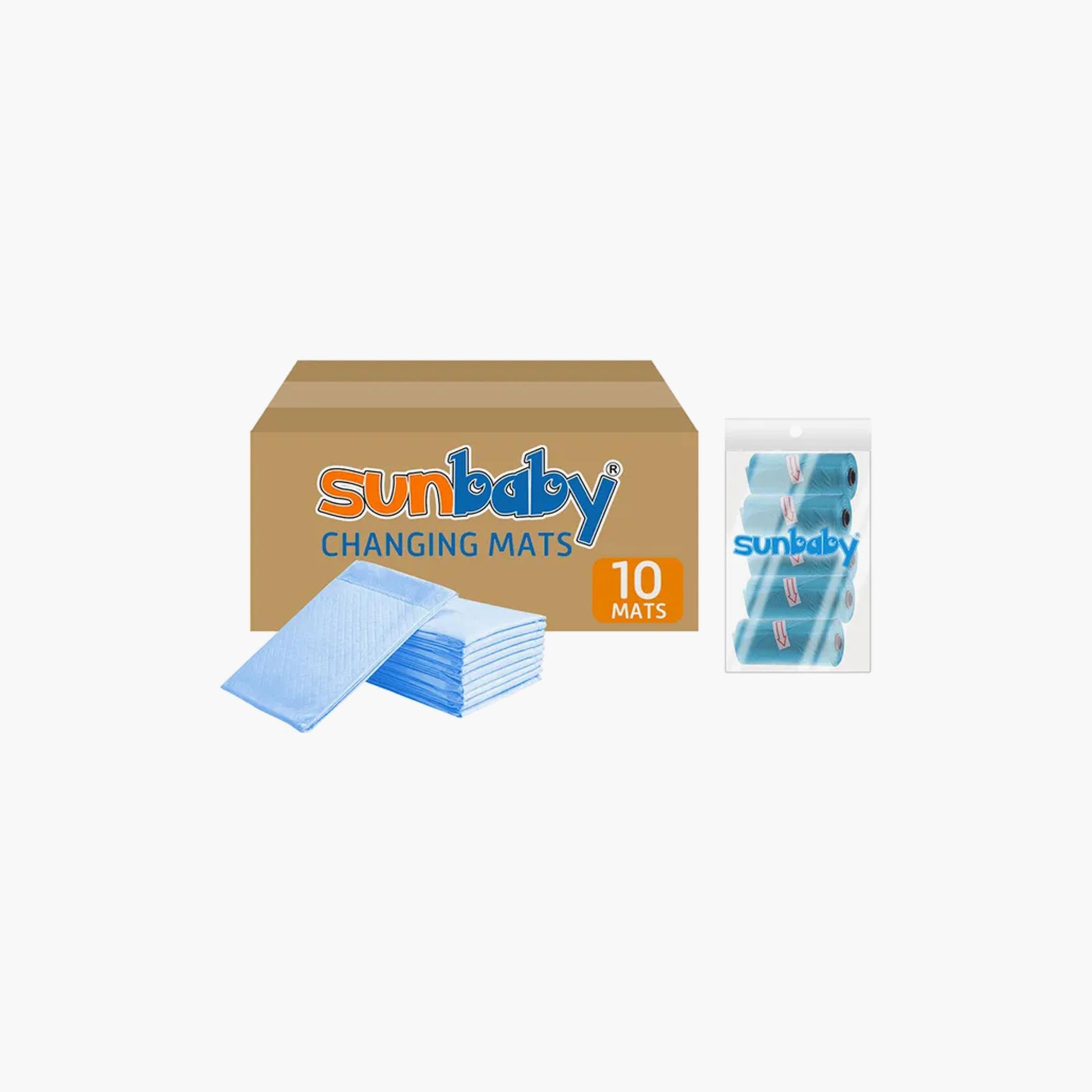 Star Babies Disposable Changing Mats with Scented Bag, Blue-baby-diapering-changingmats-image-1