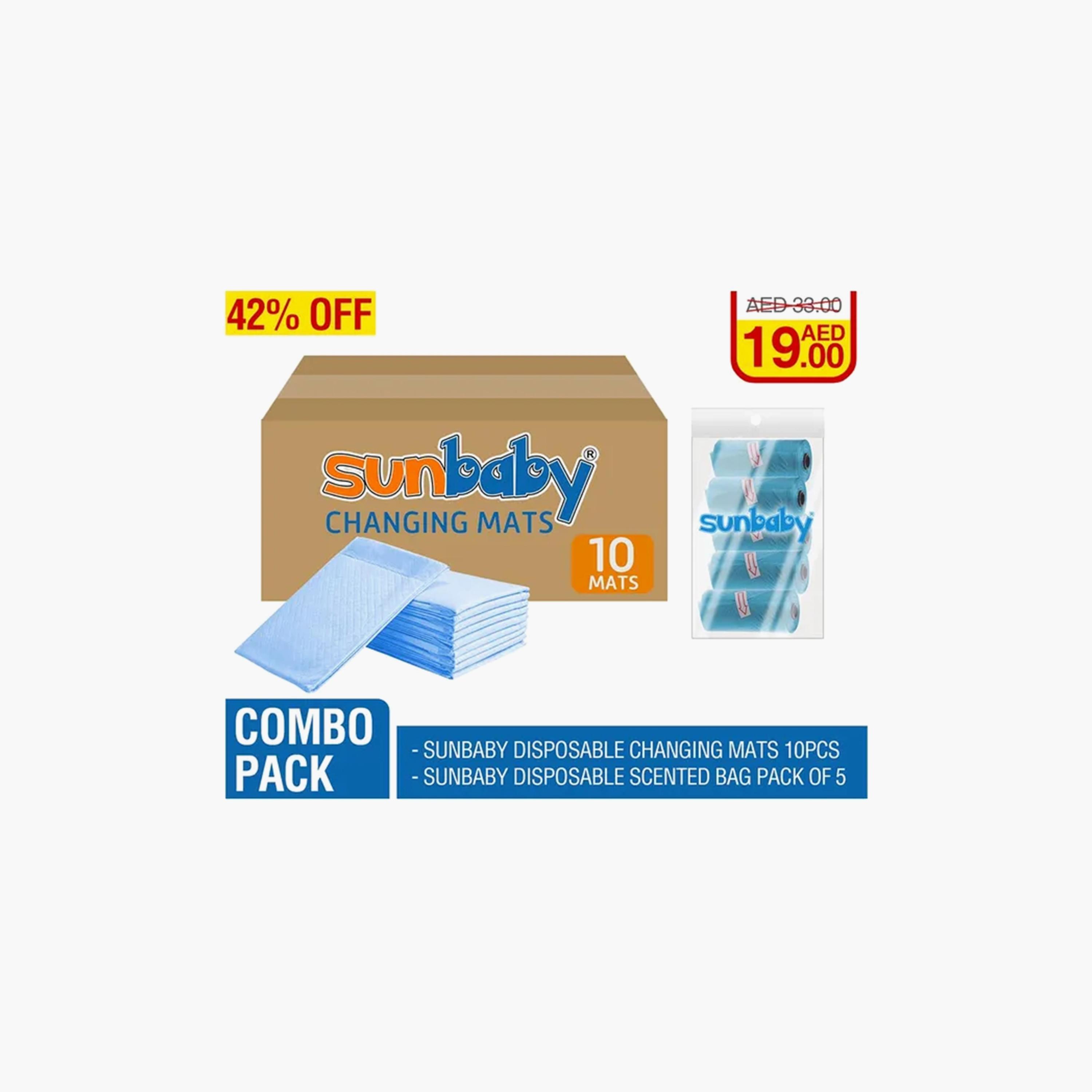 Star Babies Disposable Changing Mats with Scented Bag, Blue-baby-diapering-changingmats-image-4