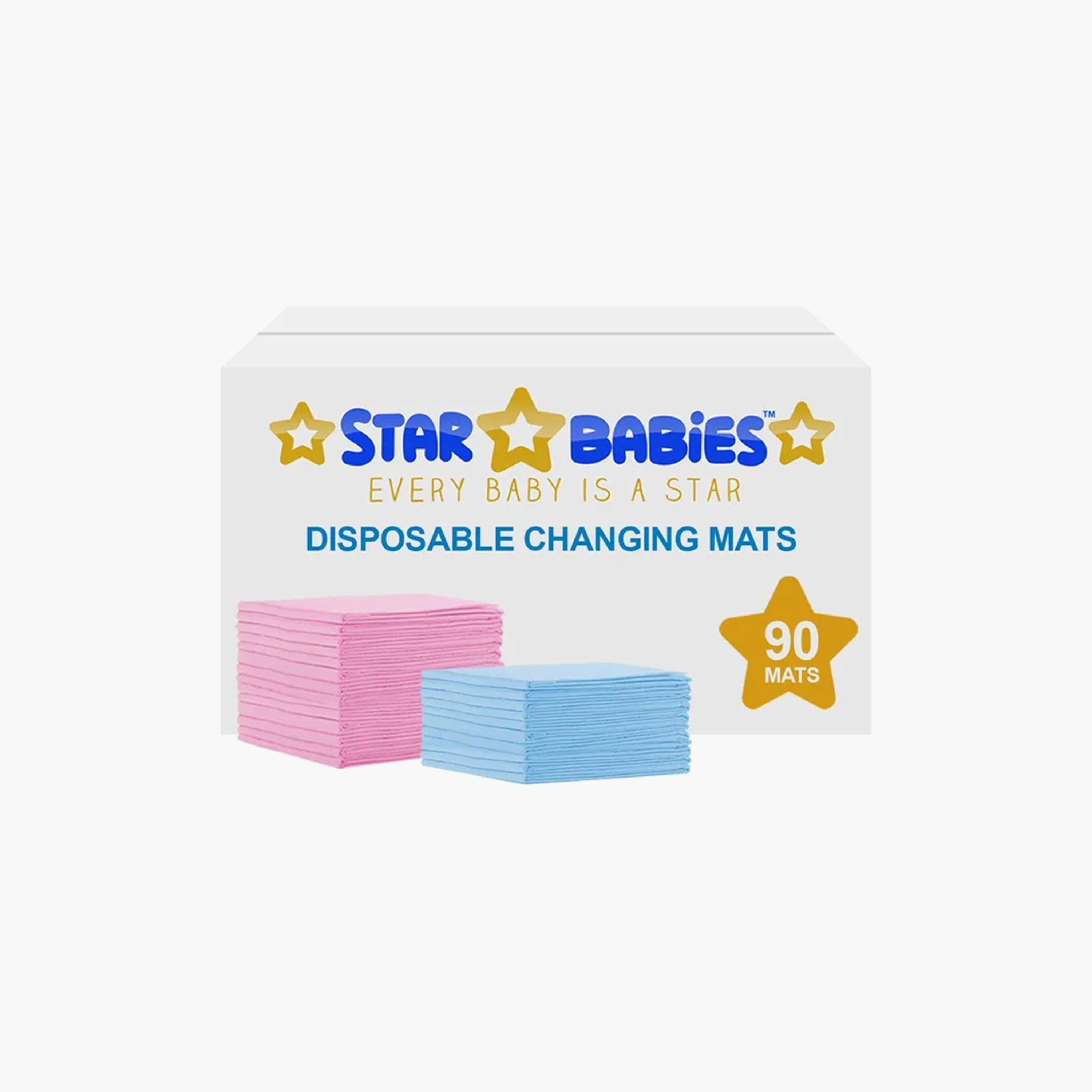 Star Babies 90-Piece Disposable Changing Mats, Assorted - 45 x 60 cm-baby-diapering-changingmats-image-2