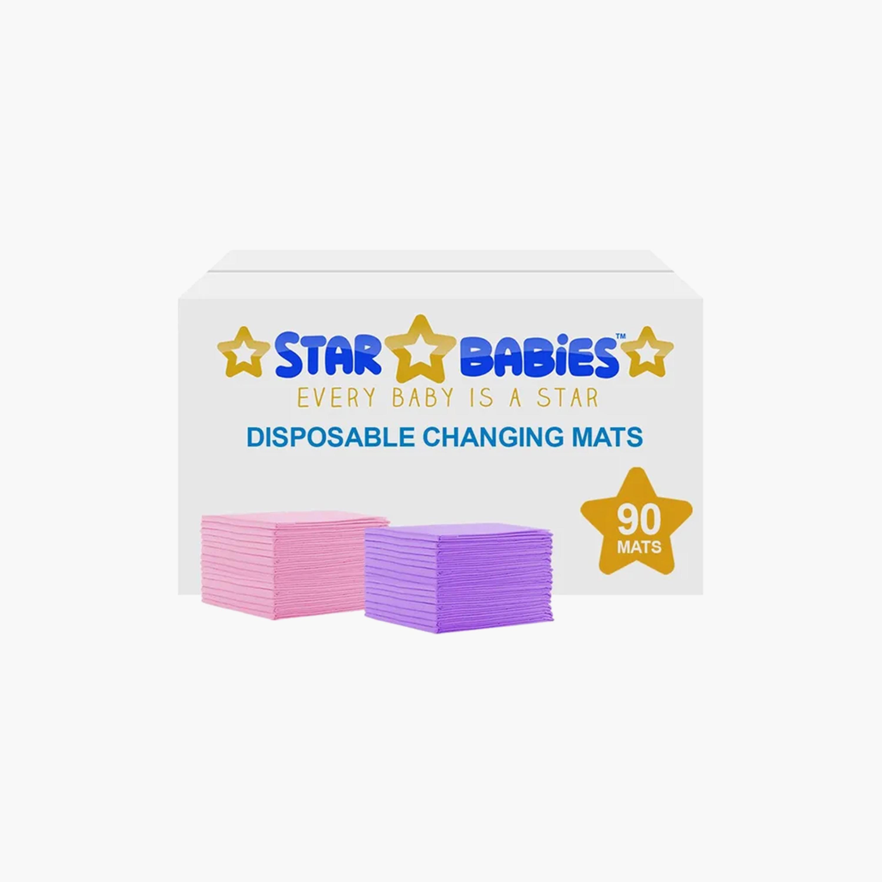 Star Babies 90-Piece Disposable Changing Mats, Assorted - 45 x 60 cm-baby-diapering-changingmats-image-4