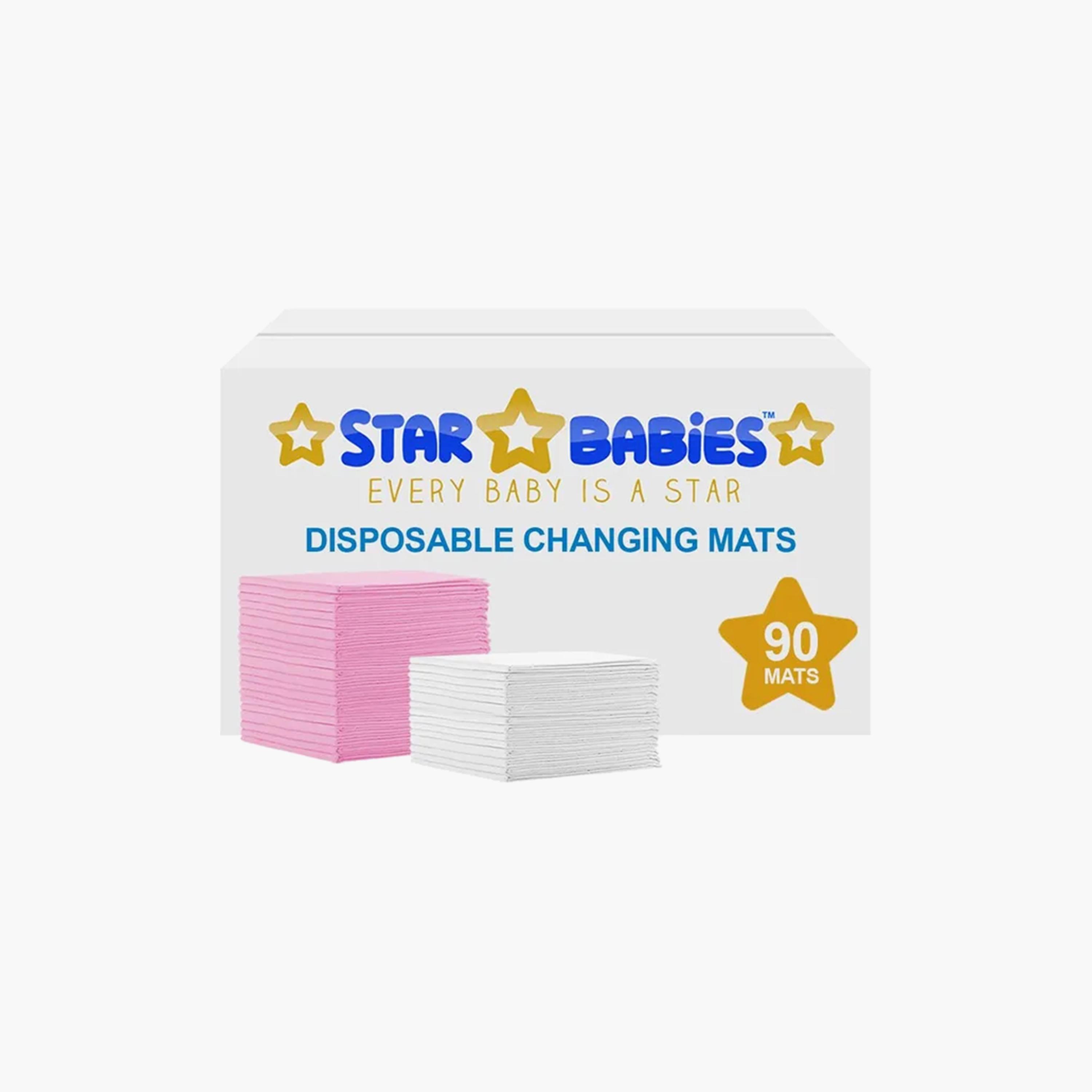Star Babies 90-Piece Disposable Changing Mats, Assorted - 45 x 60 cm-baby-diapering-changingmats-image-2