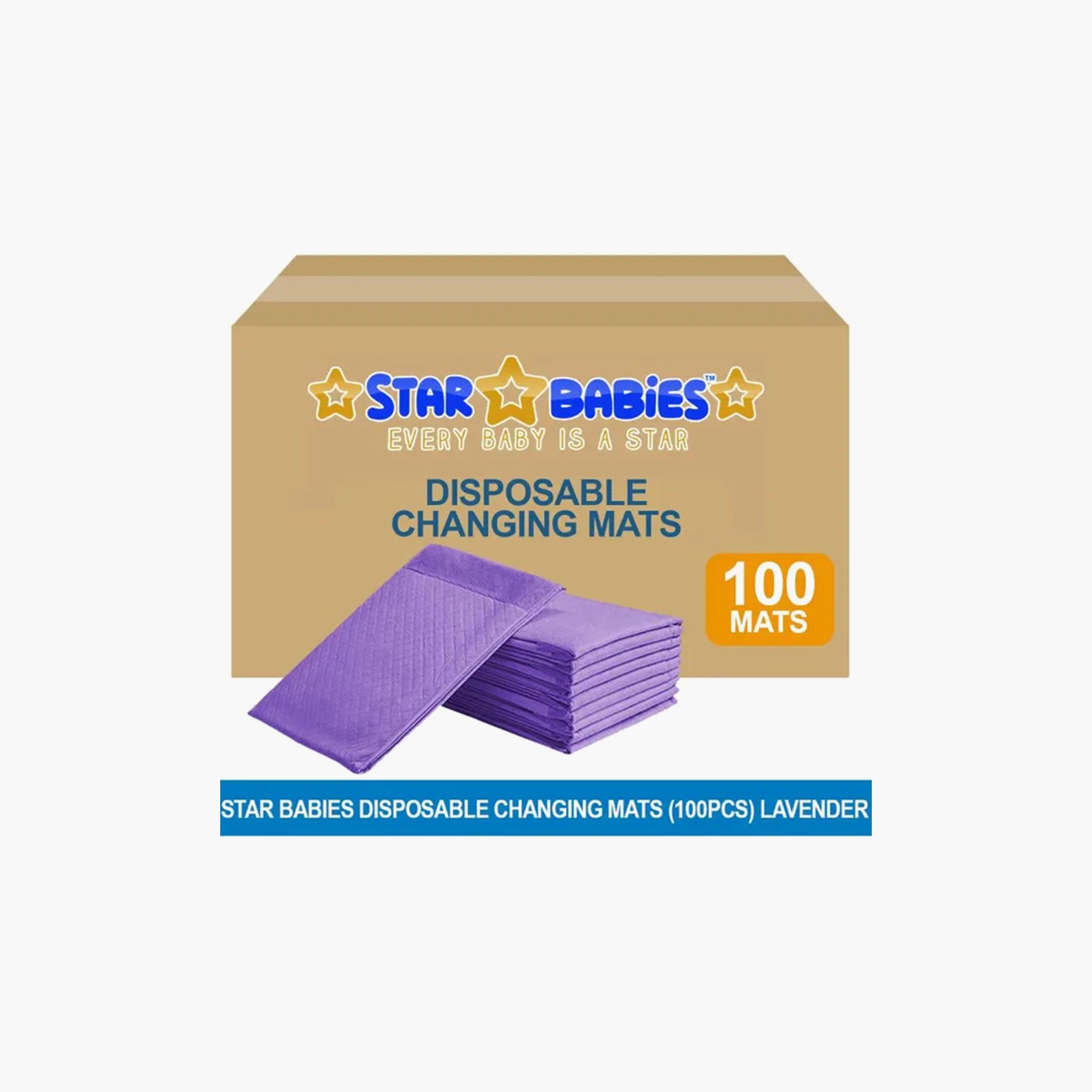Star Babies 100-Piece Disposable Changing Mats - 45 x 60 cm-baby-diapering-changingmats-image-3