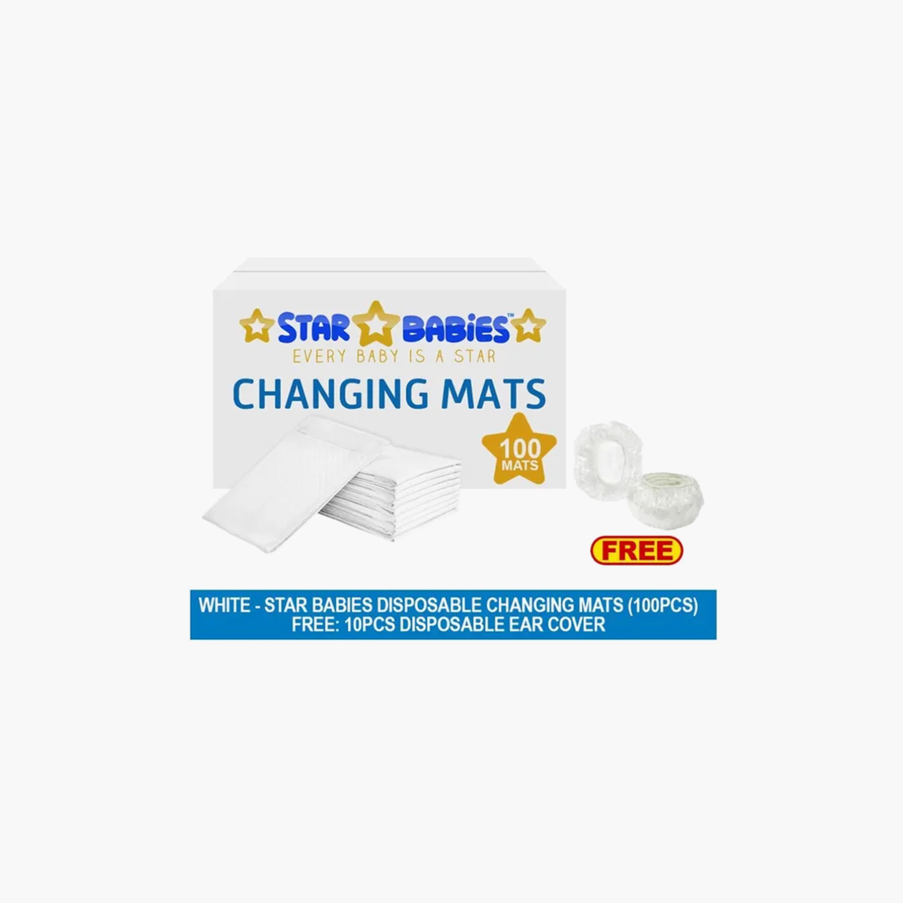 Star Babies 100-Piece Changing Mats with 10-Piece Disposable Ear Cover-baby-diapering-changingmats-image-3