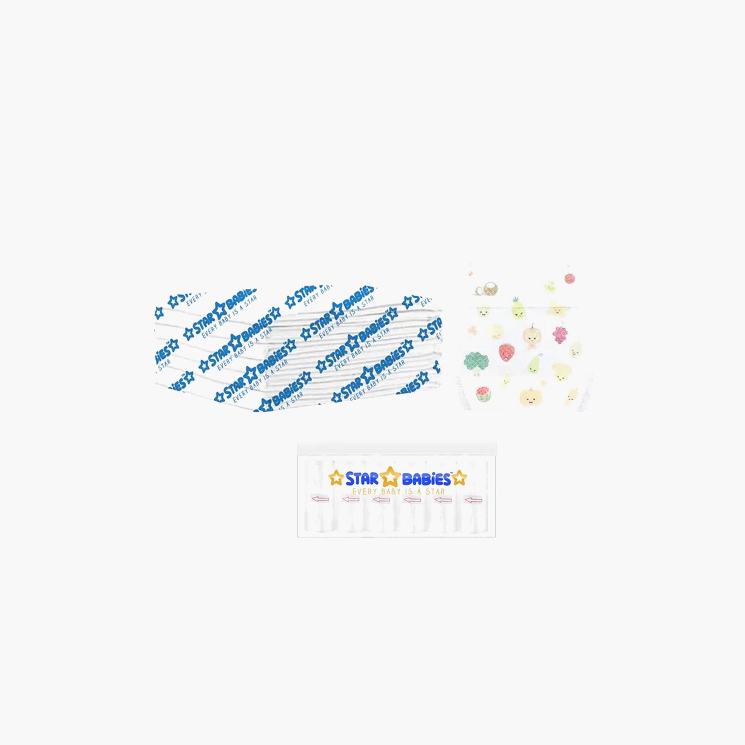 Star Babies 6-Piece Changing Mats, 6-Piece Scented Bags with 6-Piece Disposable Bibs Bundle-baby-feeding-bibs-image-1