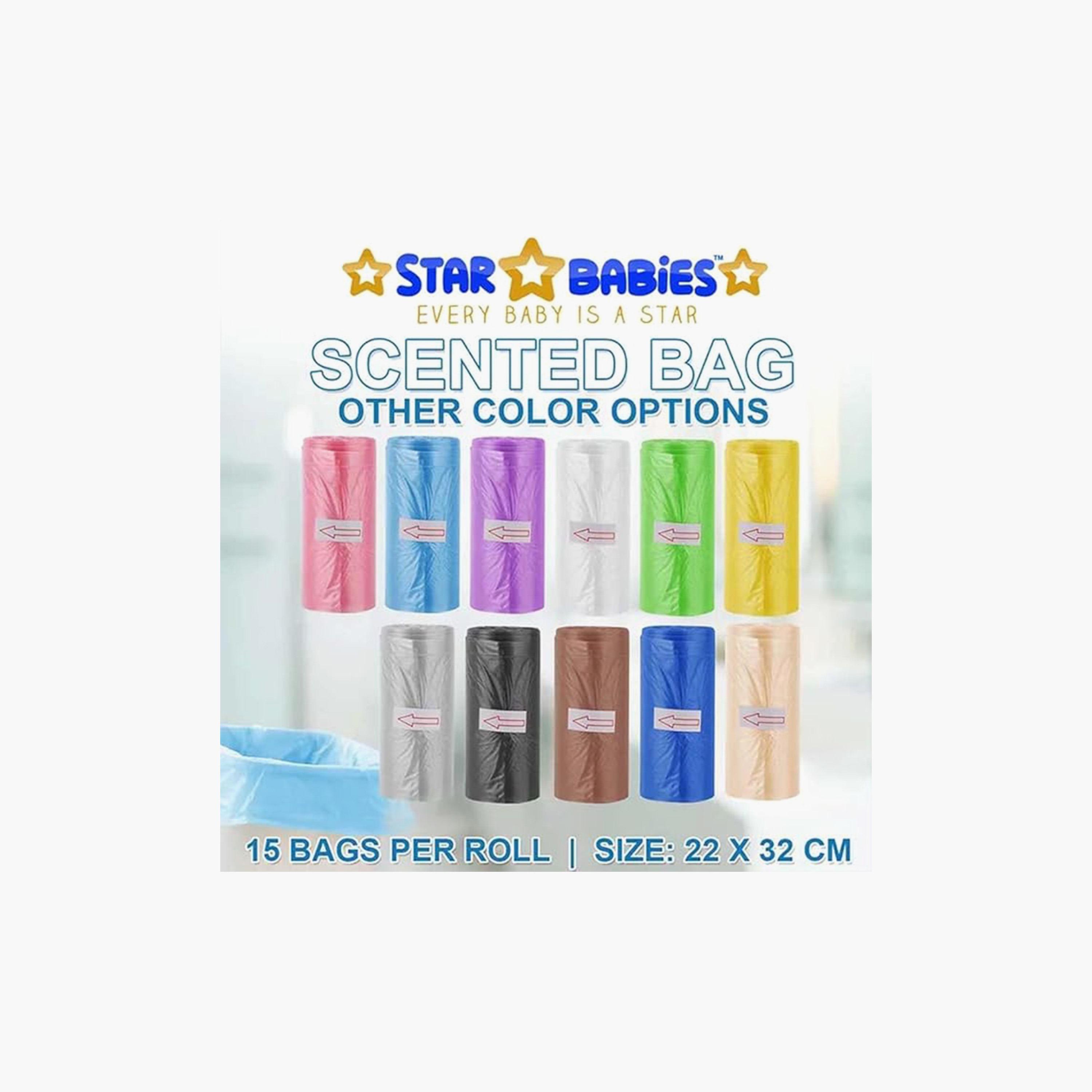 Star Babies 15-Piece Disposable Changing Mats with 15-Piece Scented Bags Bundle-baby-diapering-changingmats-image-4