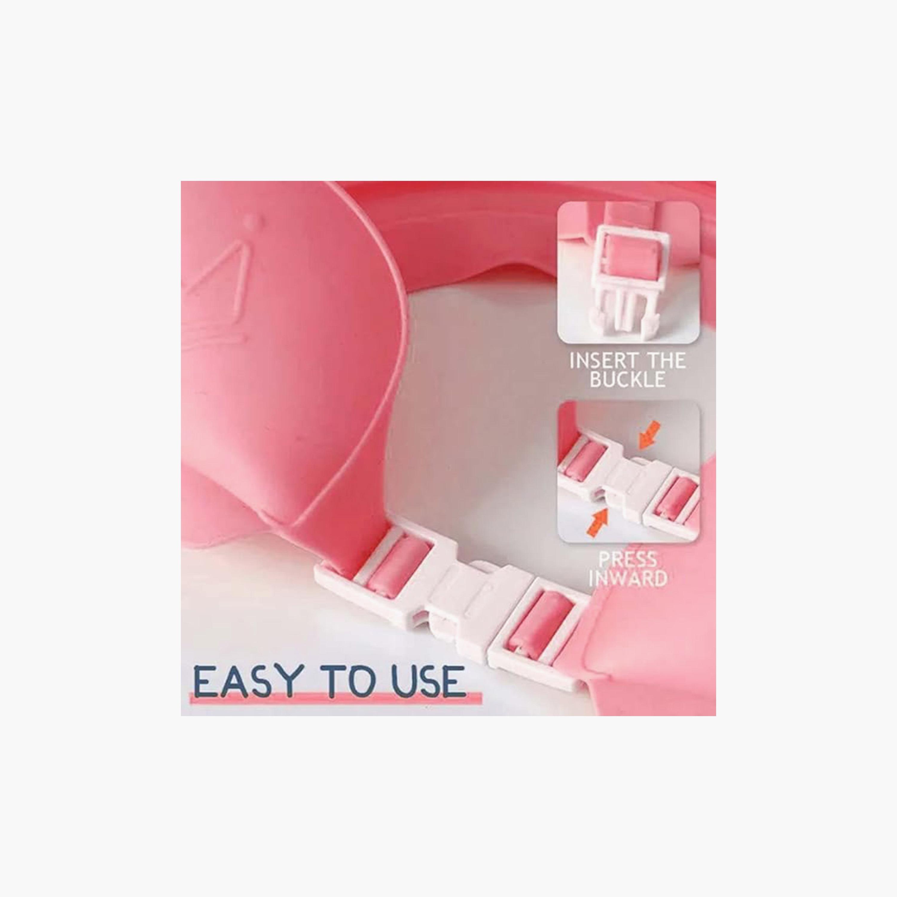 قبعة استحمام تاج قابلة للتعديل قطعتين من ستار بيبيز، وردي/أصفر-baby-bathandcare-bathtubs-image-4