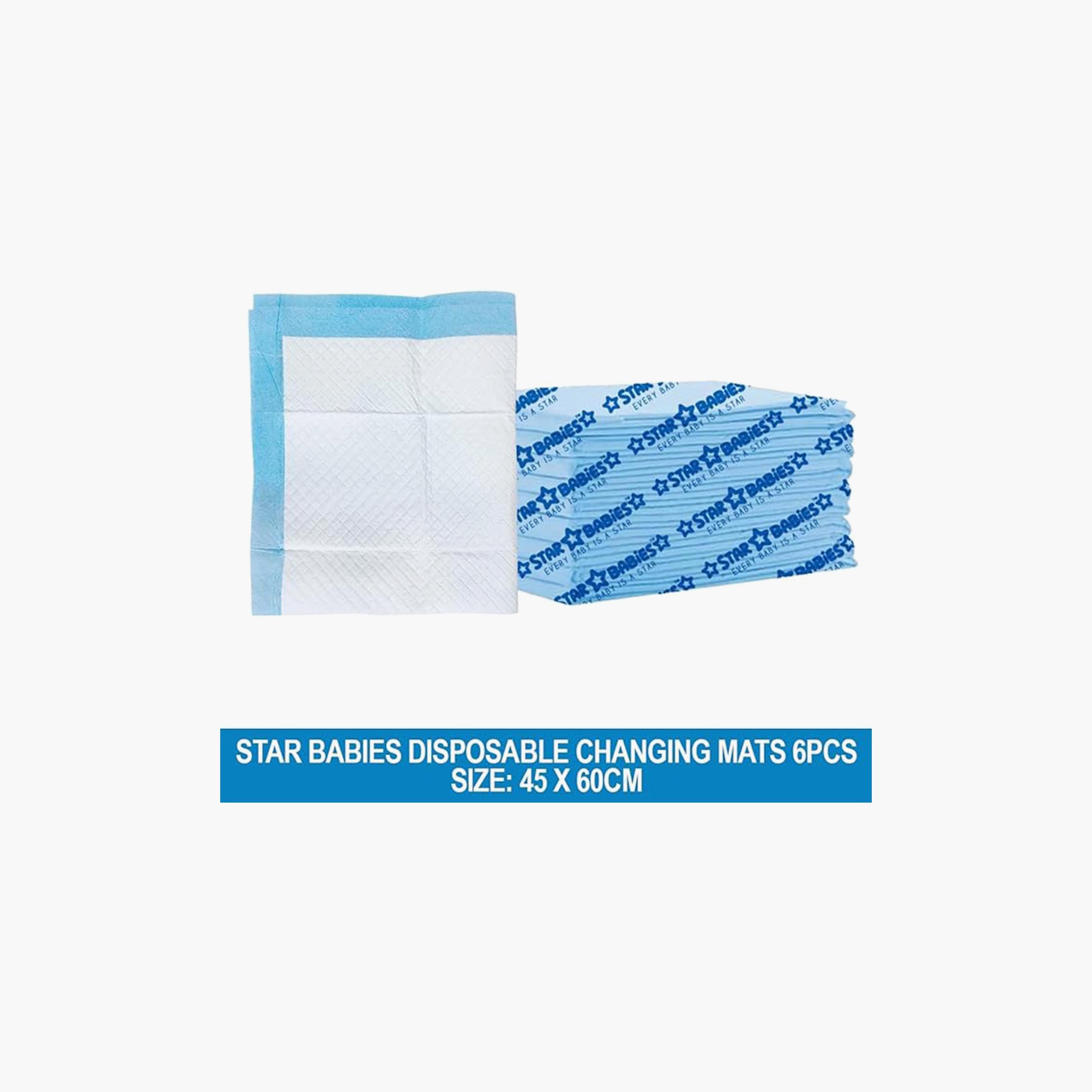 Star Babies 6-Piece Disposable Changing Mats - 45 x 60 cm-baby-diapering-changingmats-image-3