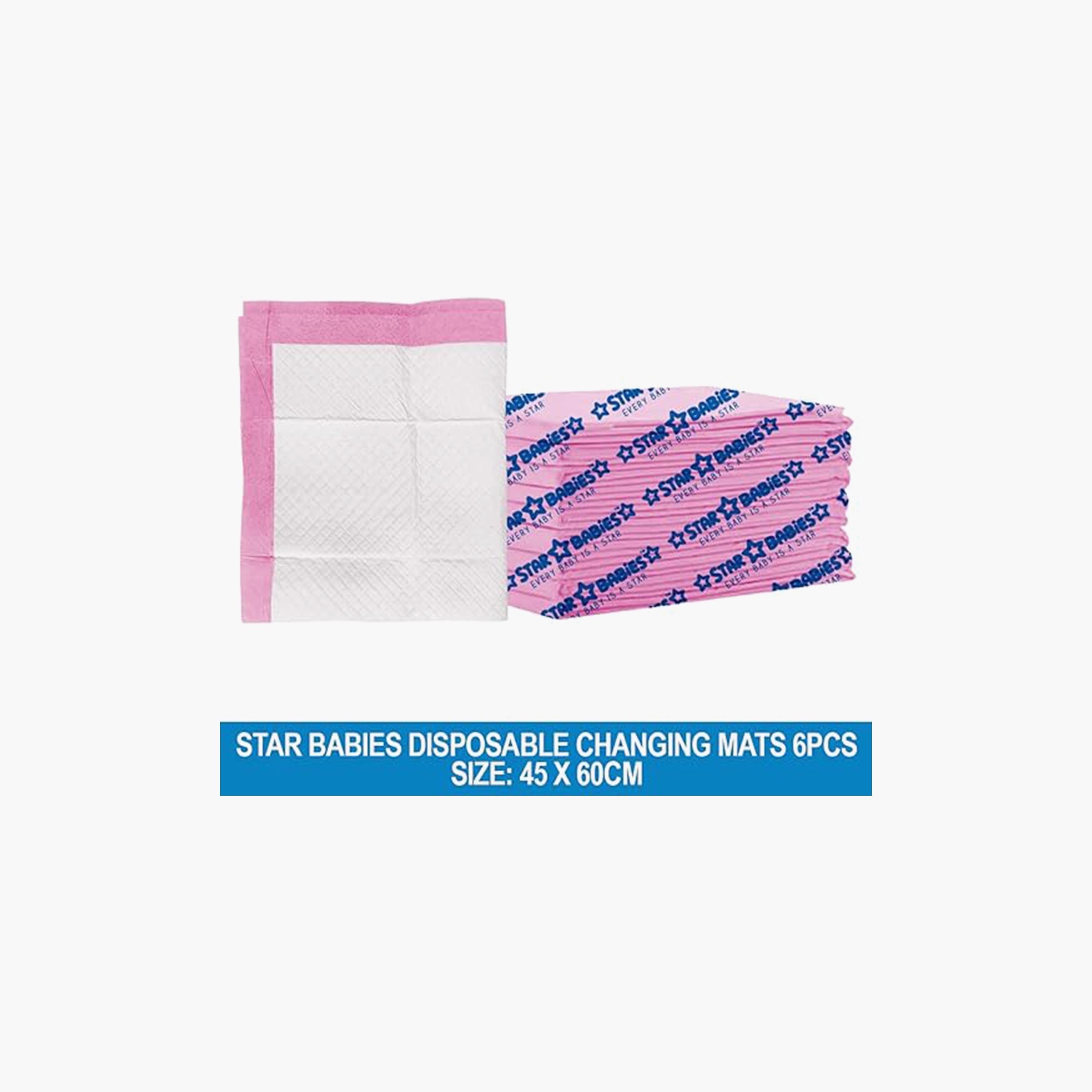 Star Babies 6-Piece Disposable Changing Mats - 45 x 60 cm-baby-diapering-changingmats-image-3