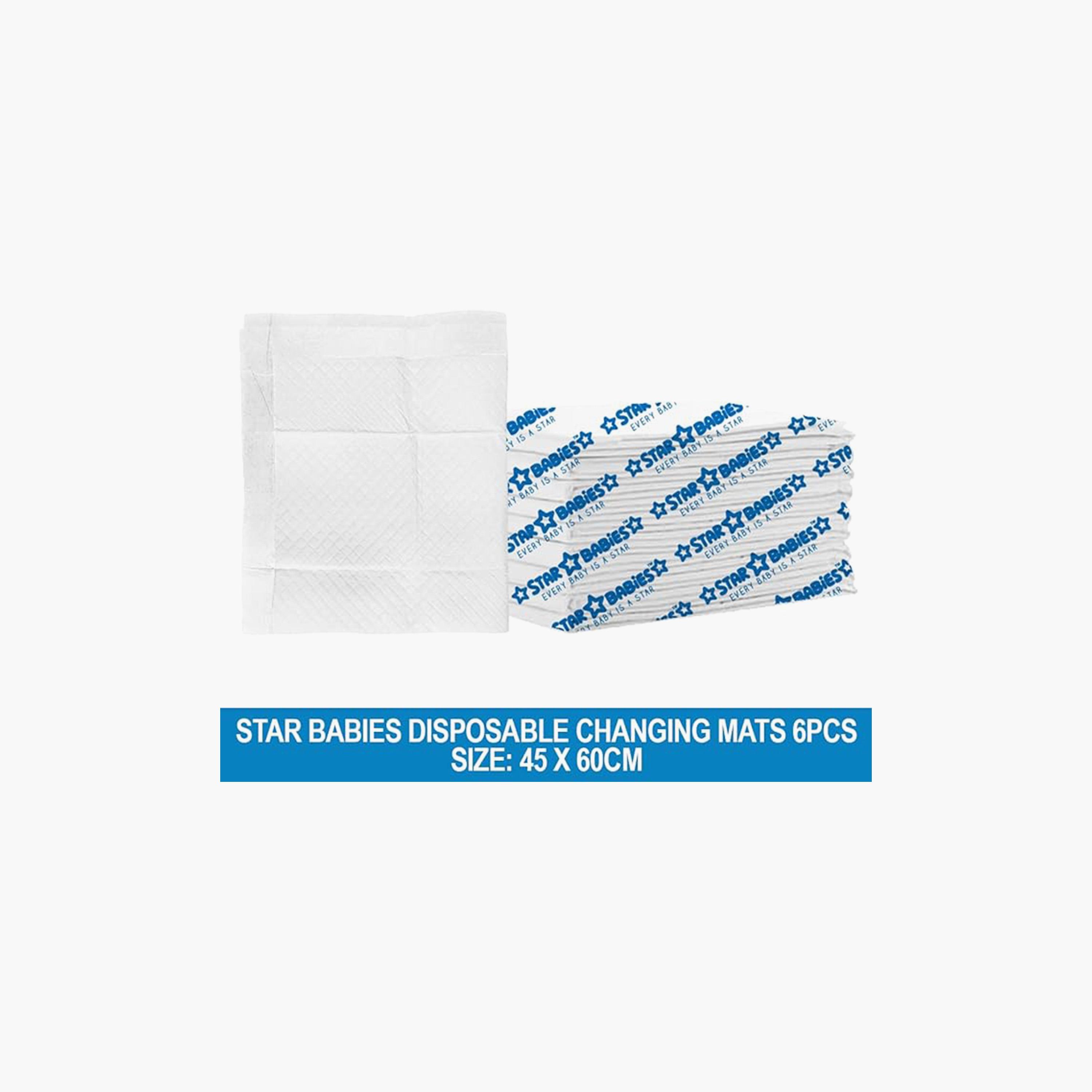 Star Babies 6-Piece Disposable Changing Mats - 45 x 60 cm-baby-diapering-changingmats-image-3