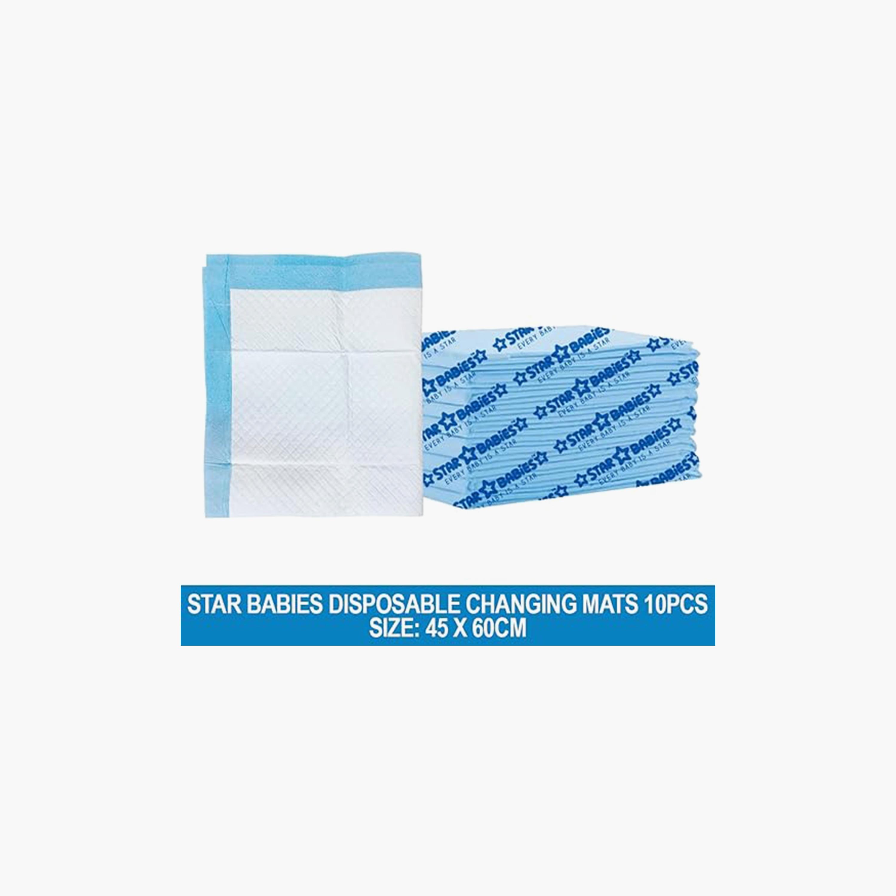 Star Babies 10-Piece Disposable Changing Mats - 45 x 60 cm-baby-diapering-changingmats-image-3