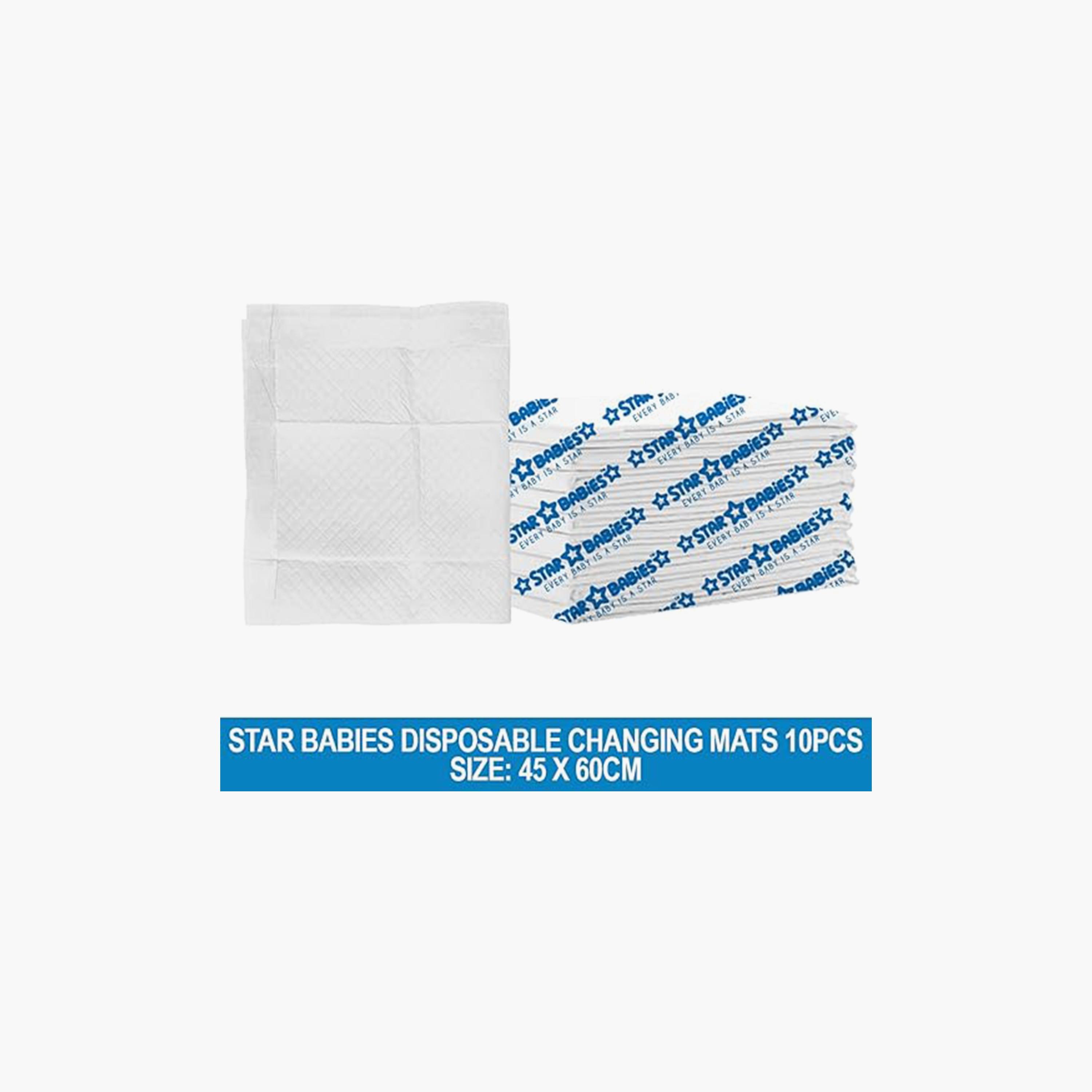 Star Babies 10-Piece Disposable Changing Mats - 45 x 60 cm-baby-diapering-changingmats-image-3
