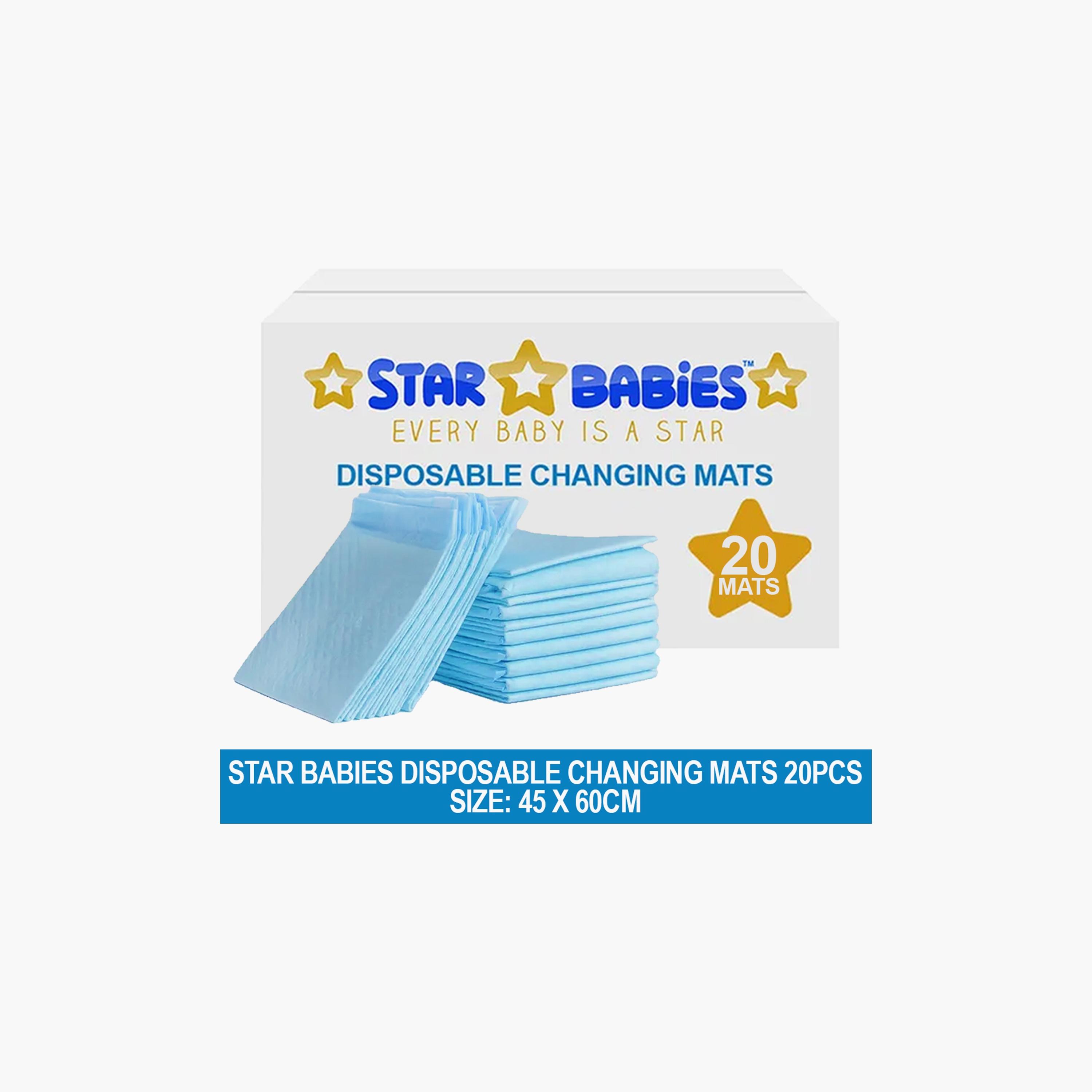 Star Babies 20-Piece Disposable Changing Mats - 45 x 60 cm-baby-diapering-changingmats-image-5