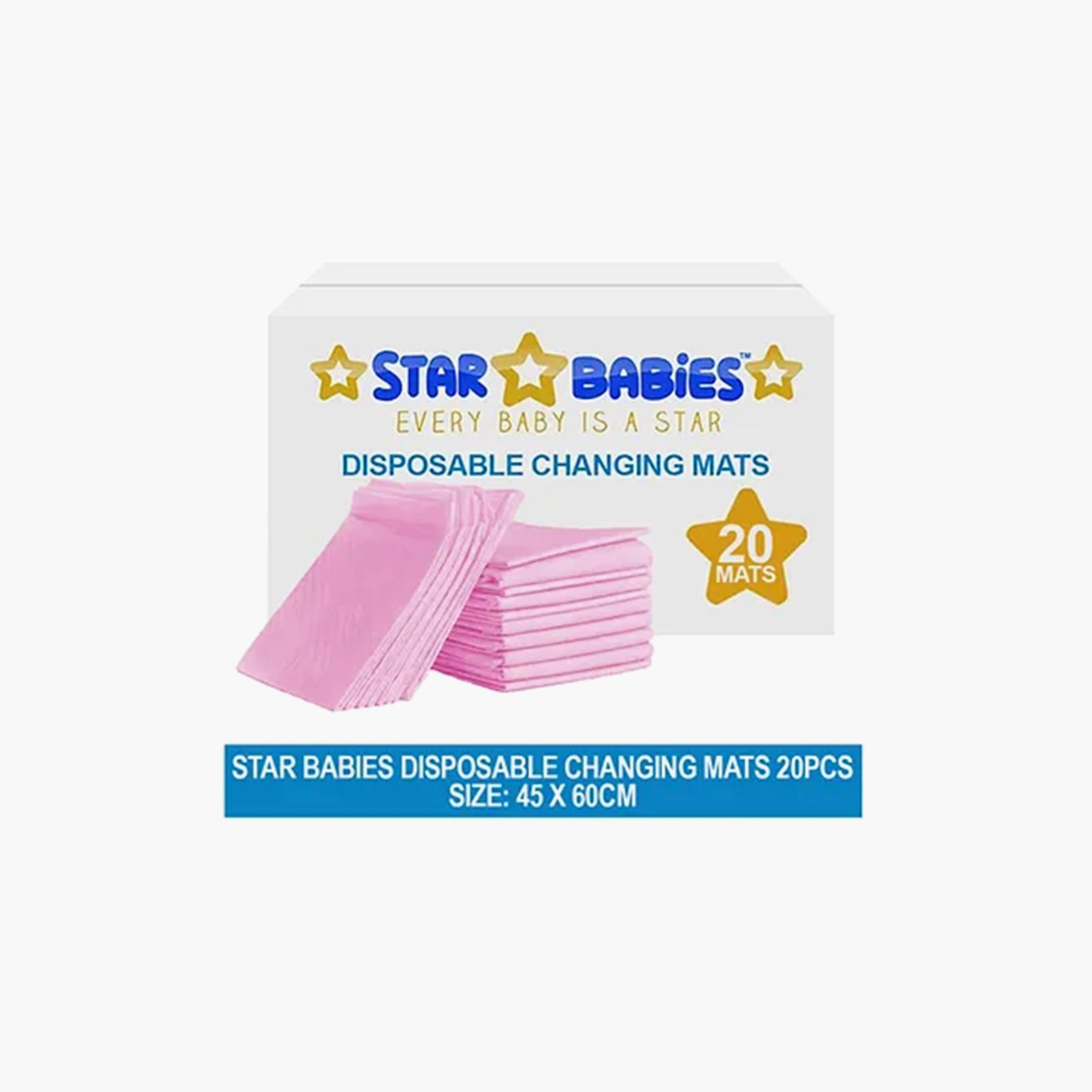 Star Babies 20-Piece Disposable Changing Mats - 45 x 60 cm-baby-diapering-changingmats-image-3