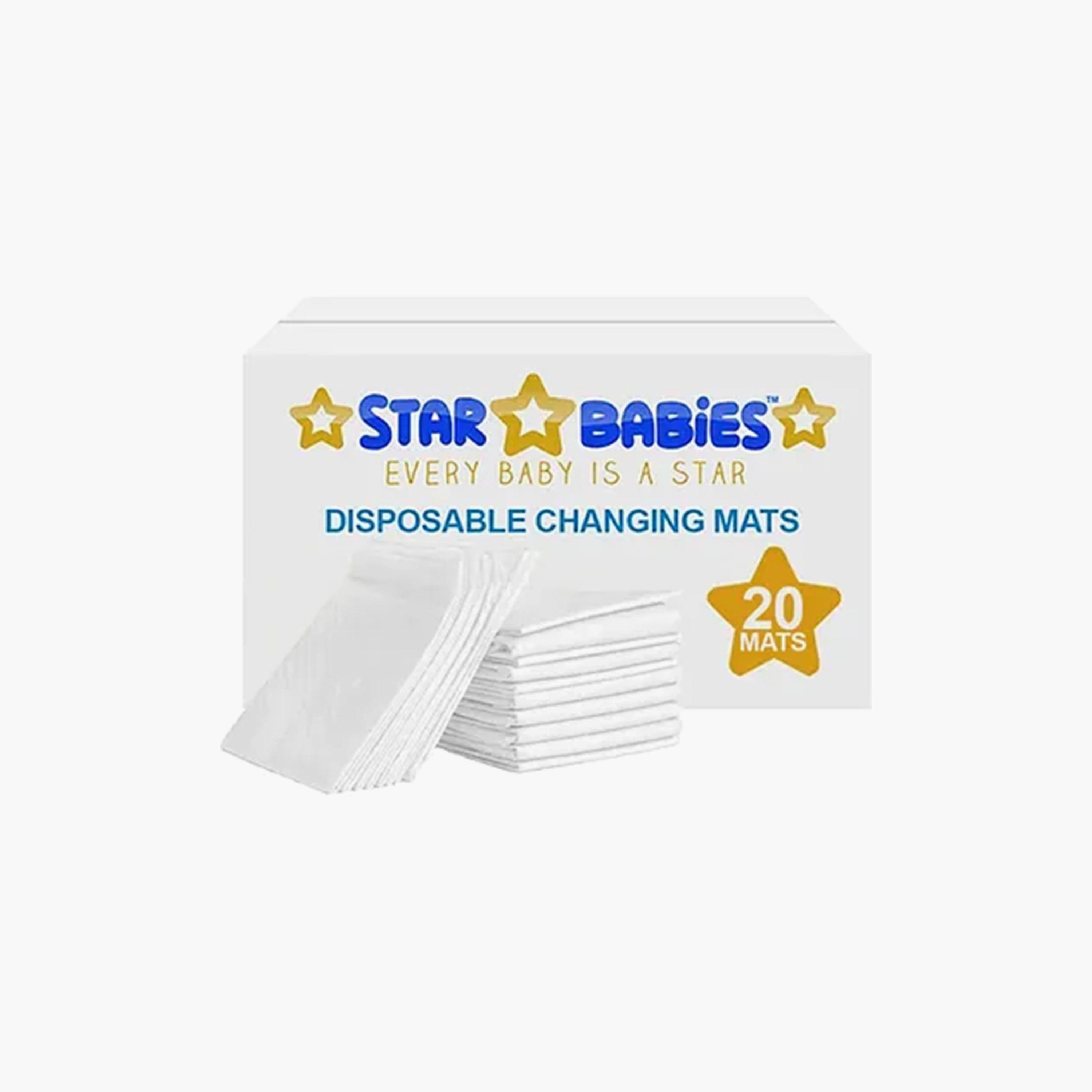 Star Babies 20-Piece Disposable Changing Mats - 45 x 60 cm-baby-diapering-changingmats-image-2