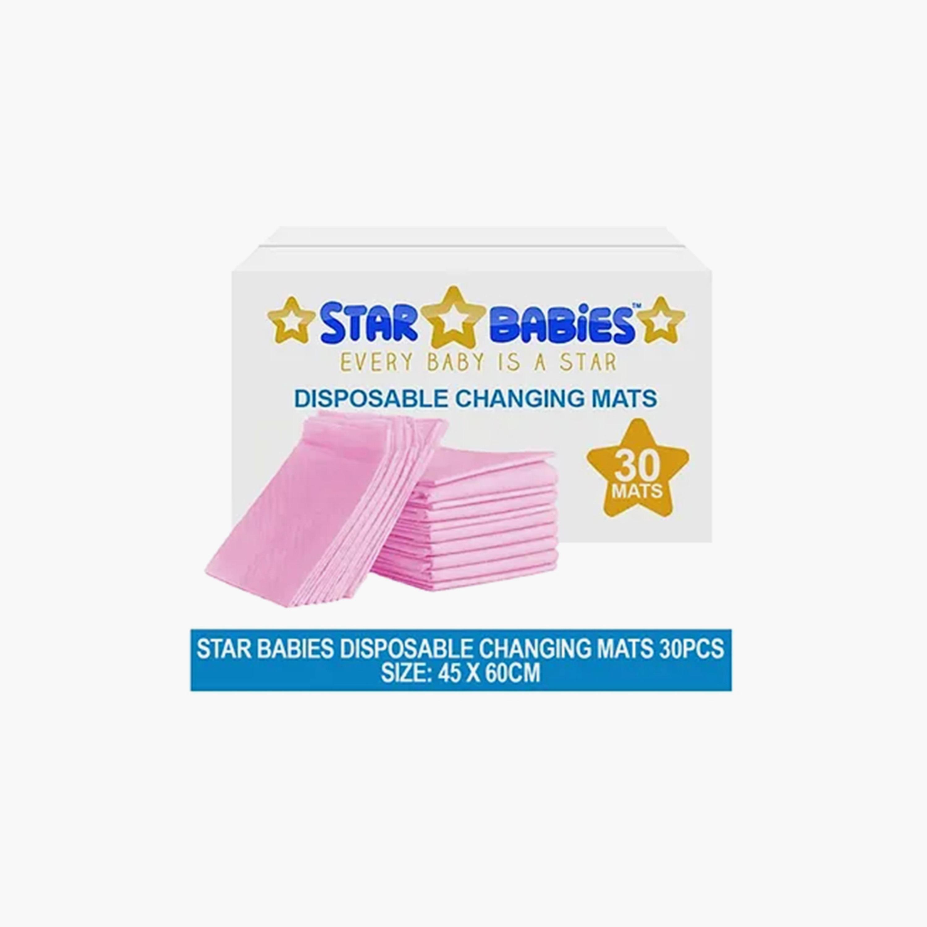 Star Babies 30-Piece Disposable Changing Mats - 45 x 60 cm-baby-diapering-changingmats-image-3