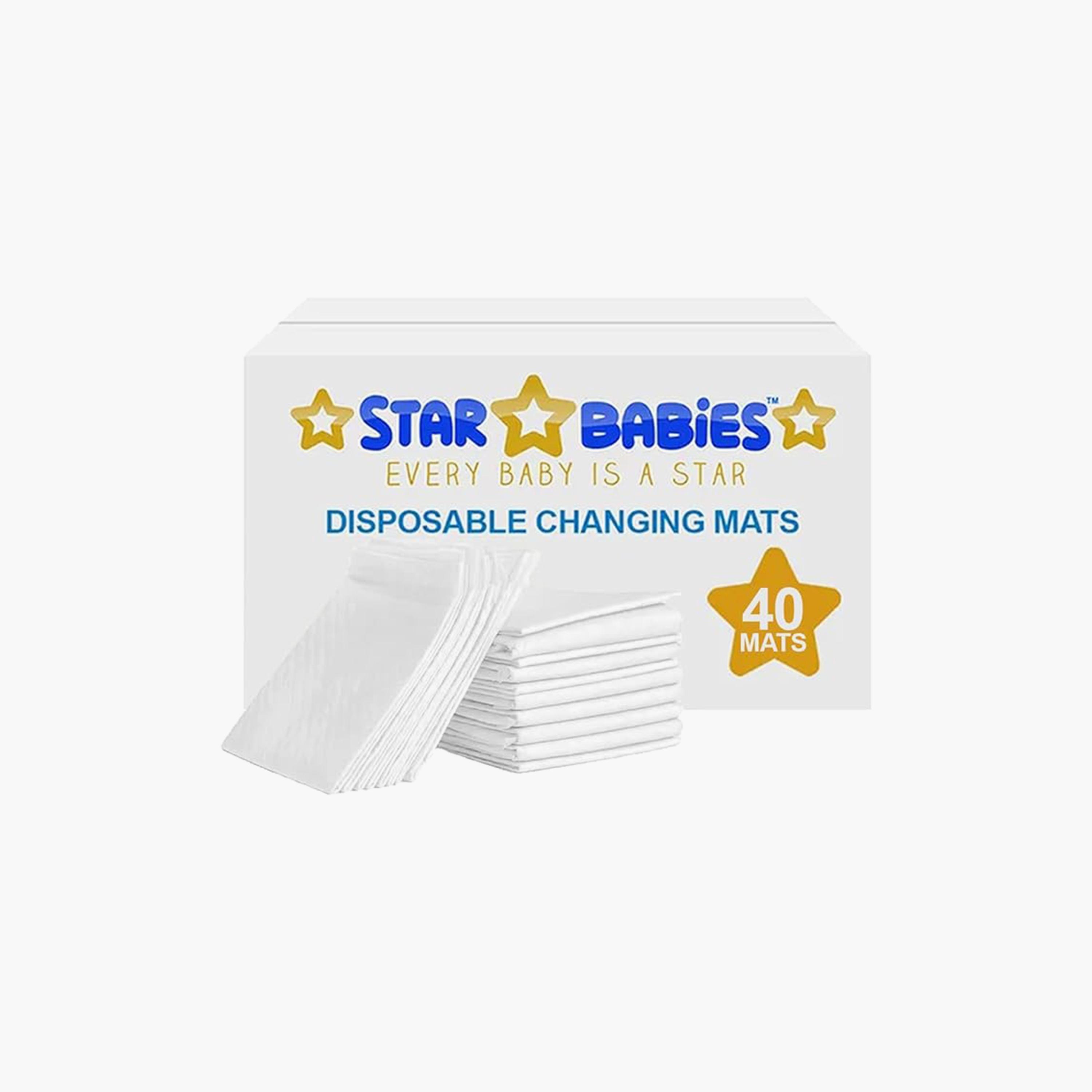 Star Babies 40-Piece Disposable Changing Mats - 45 x 60 cm-baby-diapering-changingmats-image-2