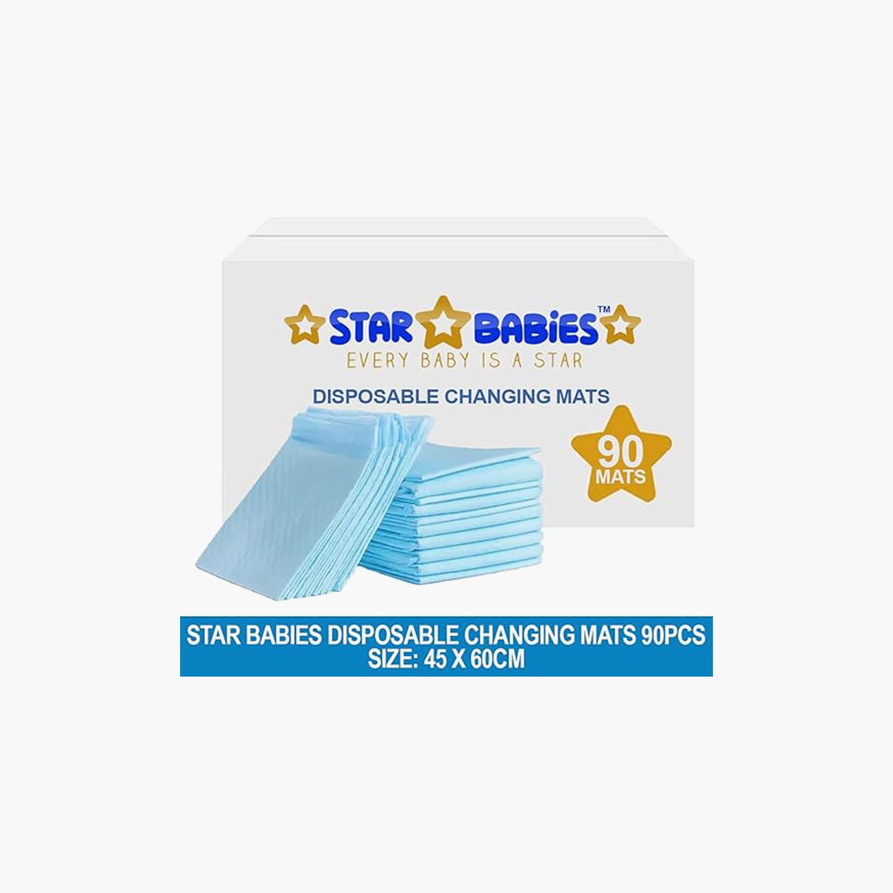 Star Babies 90-Piece Disposable Changing Mats - 45 x 60 cm-baby-diapering-changingmats-image-3