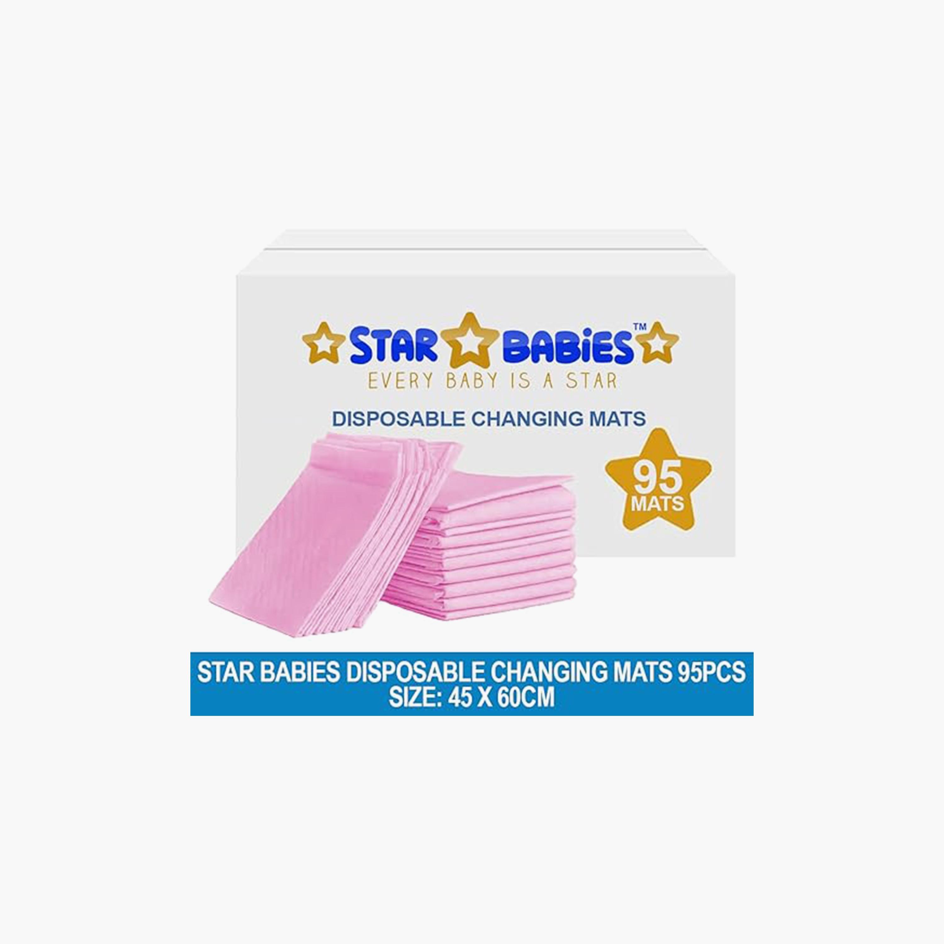 Star Babies 95-Piece Disposable Changing Mats - 45 x 60 cm-baby-diapering-changingmats-image-3