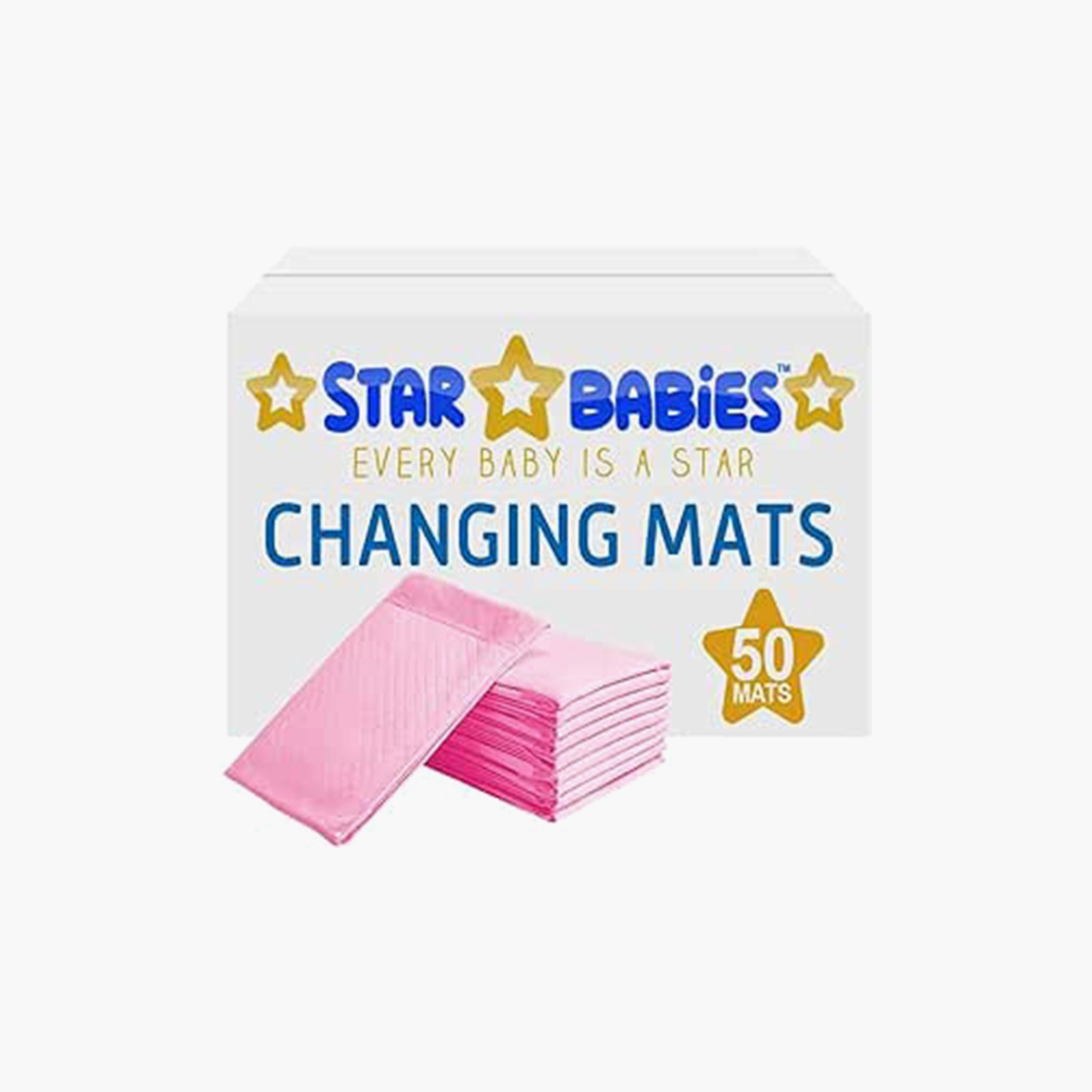 سجادات تغيير الحفاضات للاستعمال مرة واحدة من ستار بيبيز 50 قطعة - 45 × 60 سم-baby-diapering-changingmats-image-2