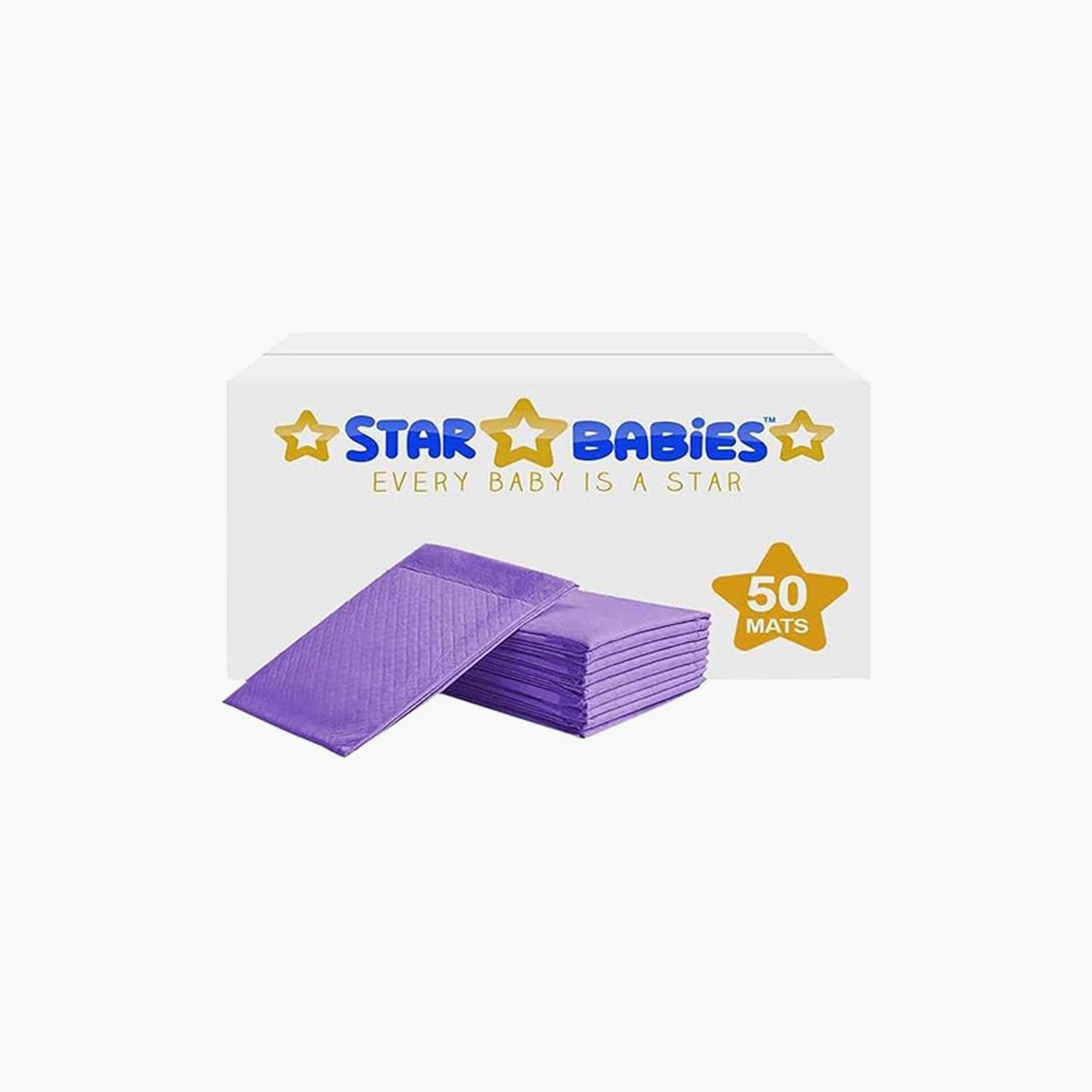 Star Babies 50-Piece Disposable Changing Mats - 45 x 60 cm-baby-diapering-changingmats-image-2