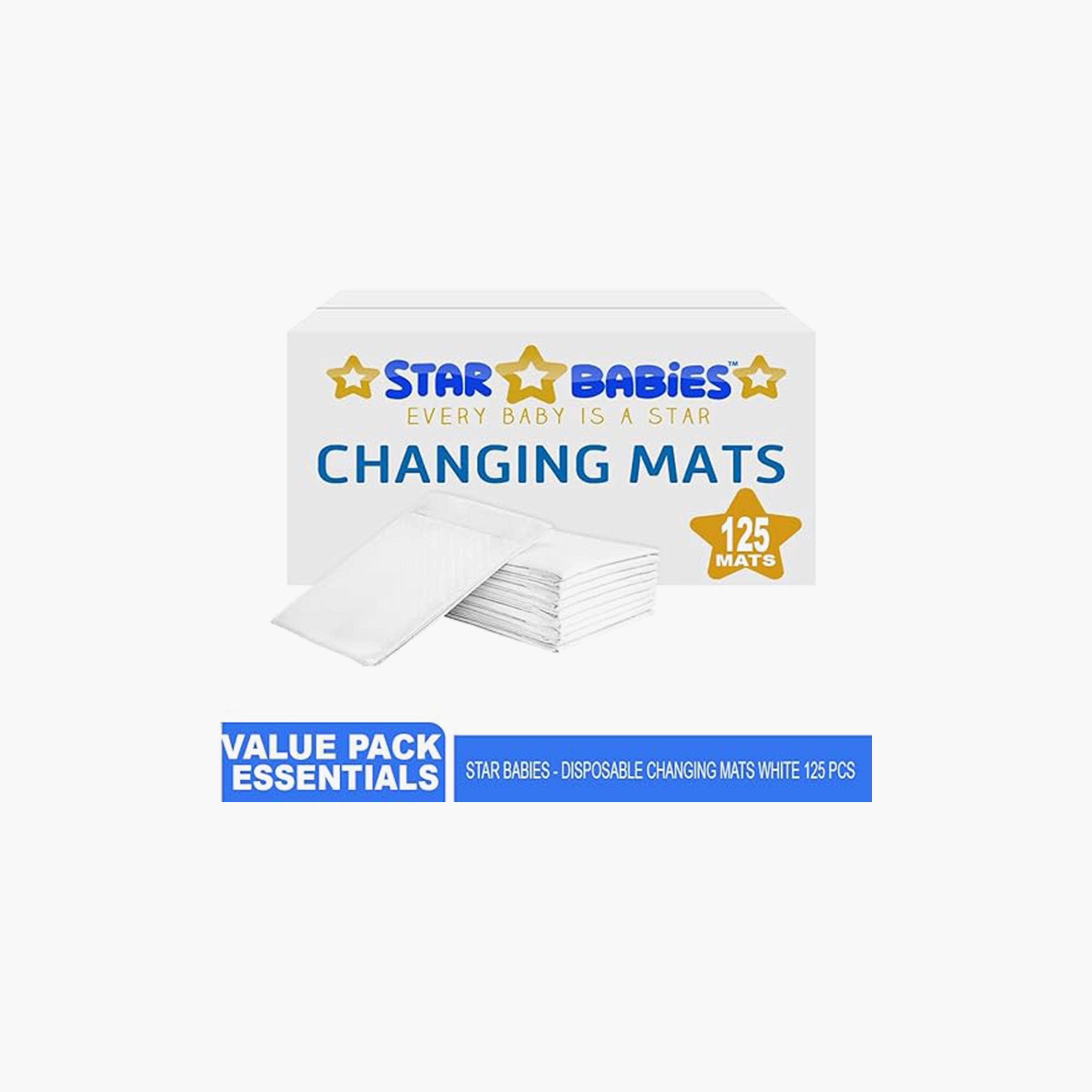 سجادات تغيير الحفاضات للاستعمال مرة واحدة من ستار بيبيز 125 قطعة - 45 × 60 سم-baby-diapering-changingmats-image-2