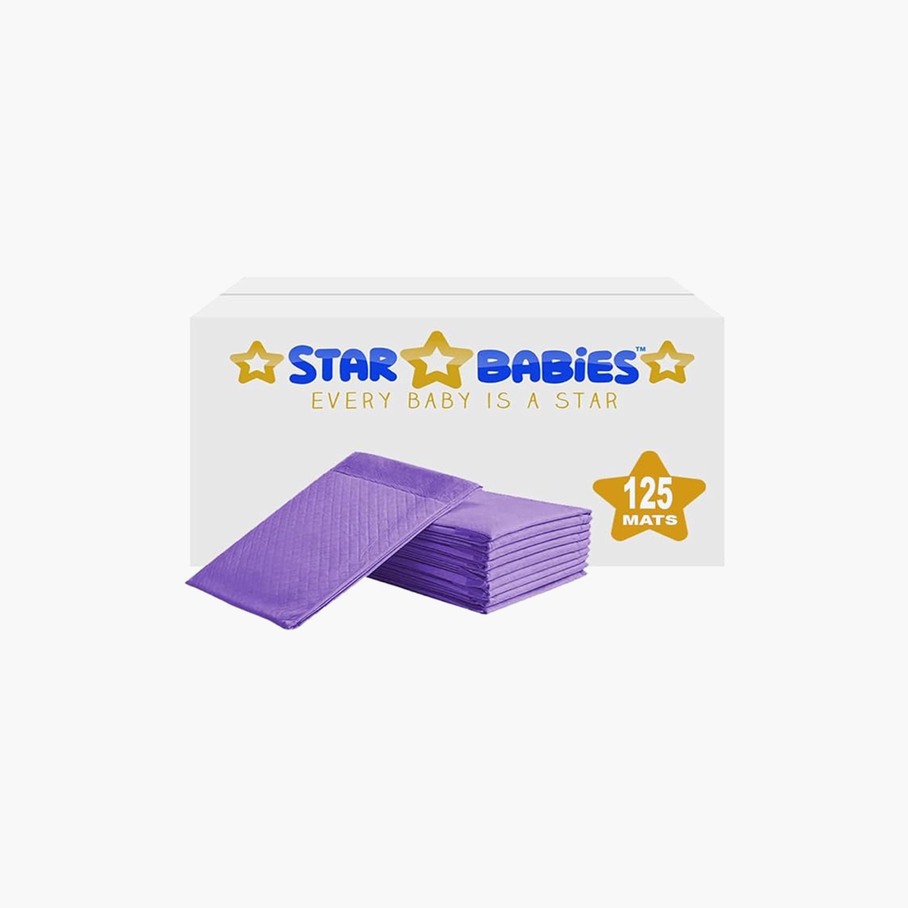 Star Babies 125-Piece Disposable Changing Mats - 45 x 60 cm-baby-diapering-changingmats-image-1
