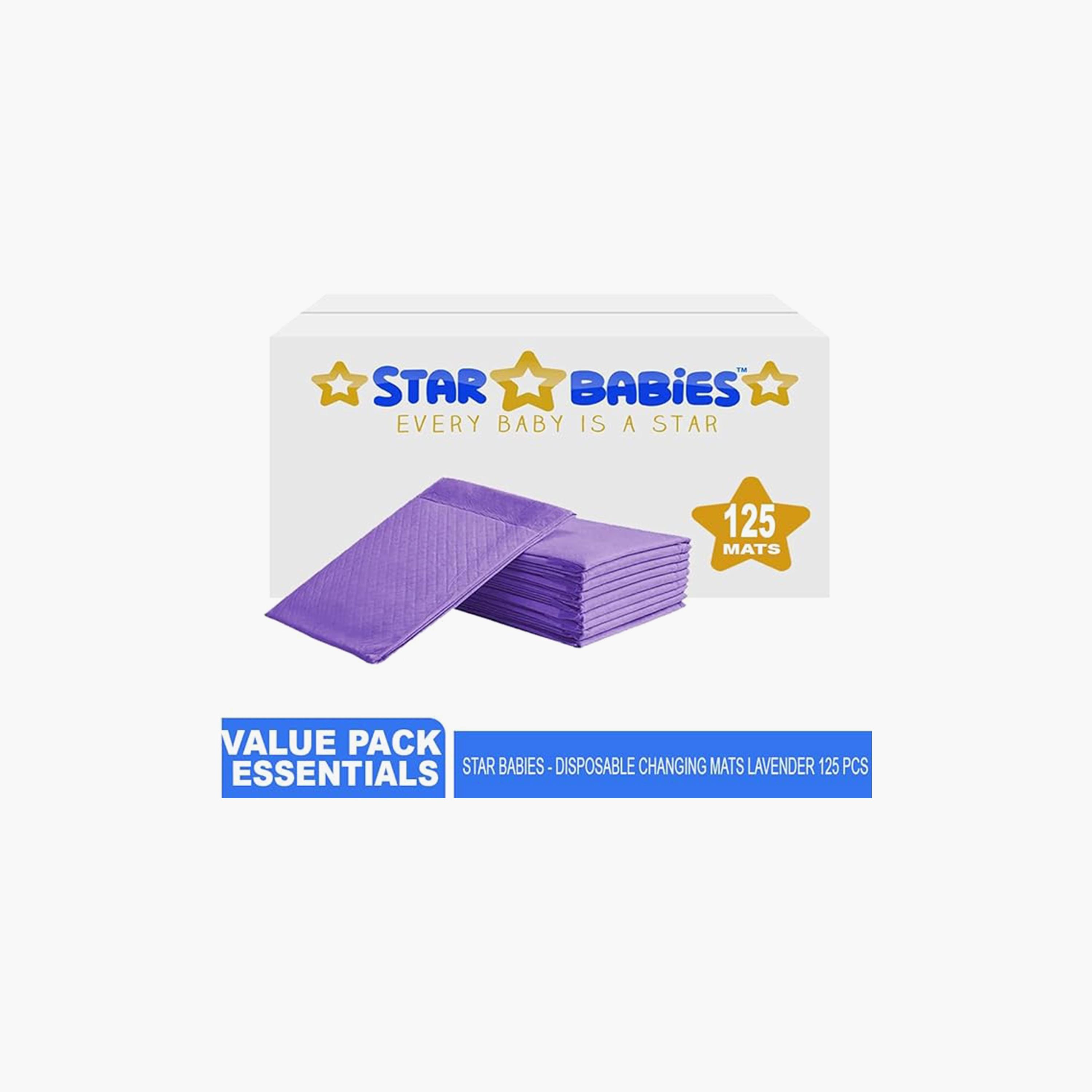 Star Babies 125-Piece Disposable Changing Mats - 45 x 60 cm-baby-diapering-changingmats-image-2