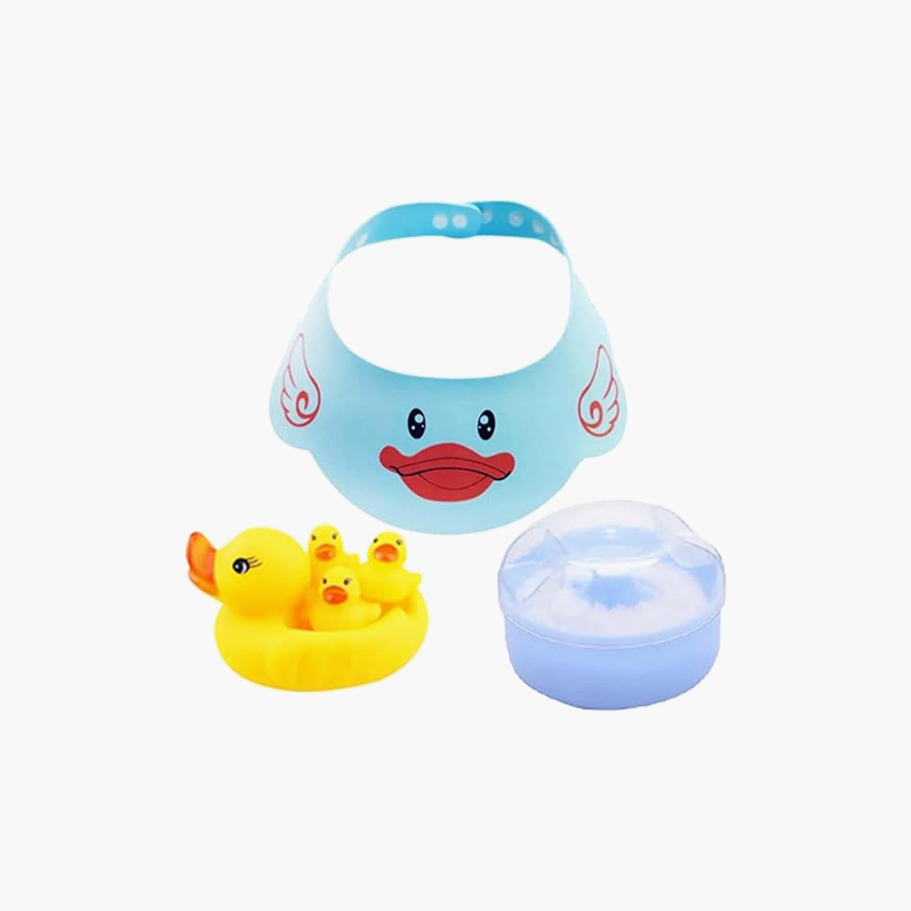 Star Babies 60-Piece Changing Mats, 50-Piece Bibs, 15-Piece Scented Bags, 6-Piece Disposable Towels, 4-Piece Duck Toys, Powder Puff with Shower Cap Bundle-baby-bathandcare-towels-image-4