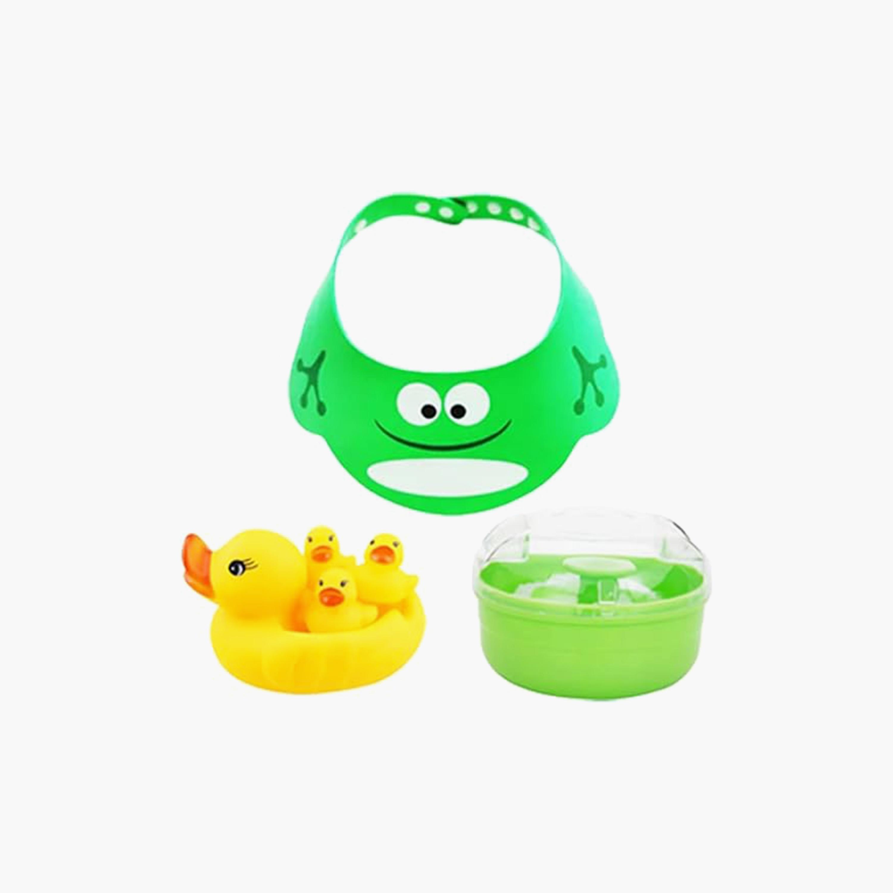 Star Babies 50-Piece Changing Mats, 50-Piece Bibs, 10-Piece Scented Bags, 3-Piece Disposable Towels, 4-Piece Duck Toys, Powder Puff with Shower Cap Bundle-baby-bathandcare-towels-image-4