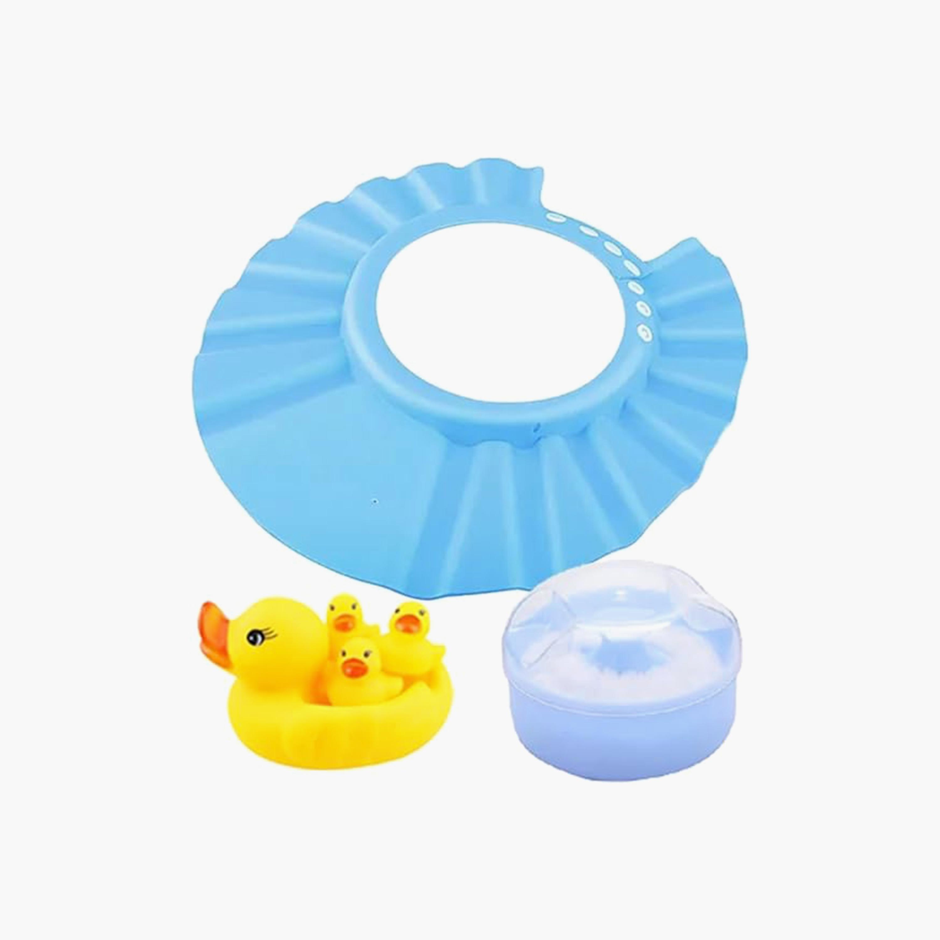 Star Babies 50-Piece Changing Mats, 50-Piece Bibs, 10-Piece Scented Bags, 3-Piece Disposable Towels, 4-Piece Duck Toys, Powder Puff with Shower Cap Bundle-baby-bathandcare-towels-image-4