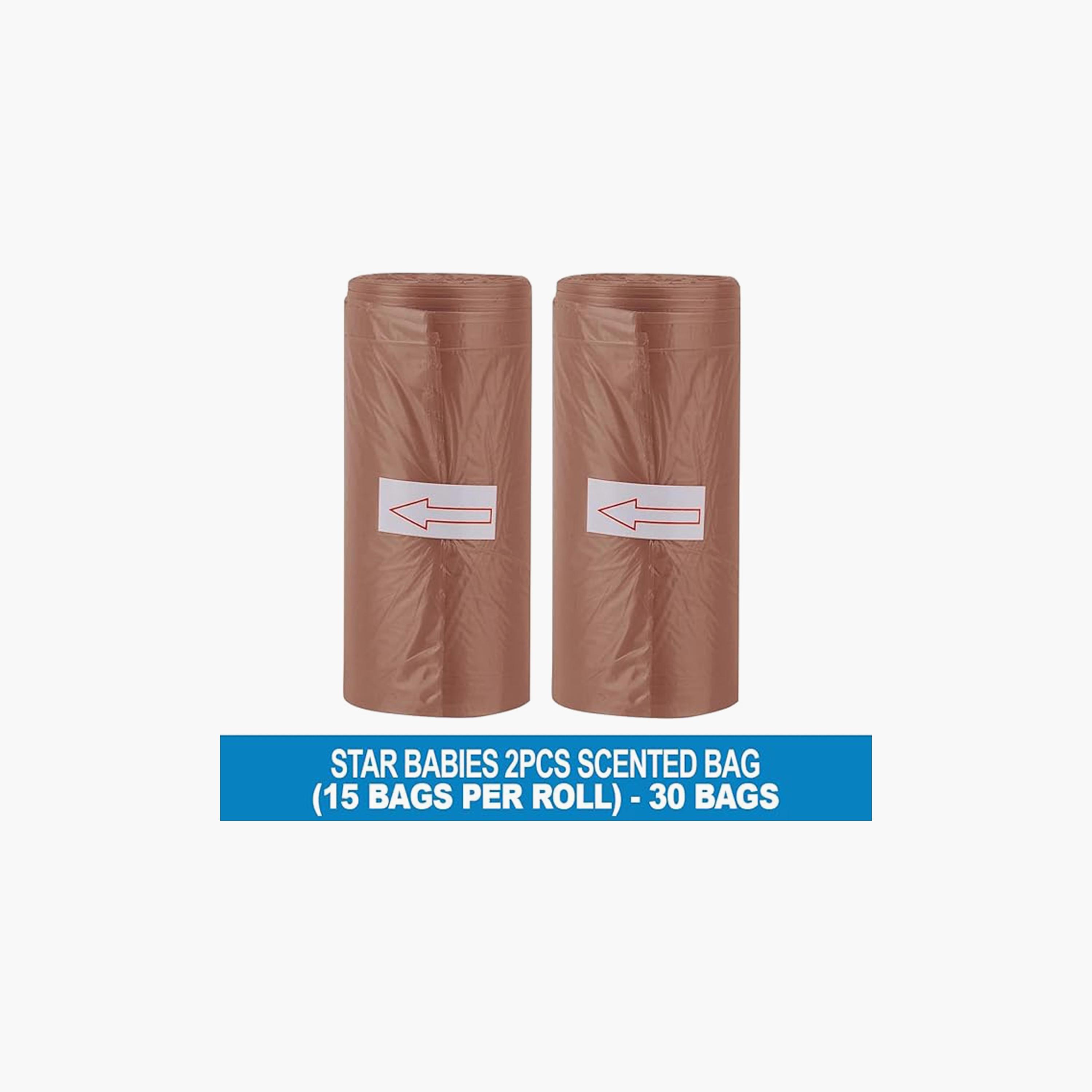 Star Babies 30-Piece Scented Bags, Brown-baby-diapering-binsandrefills-image-3
