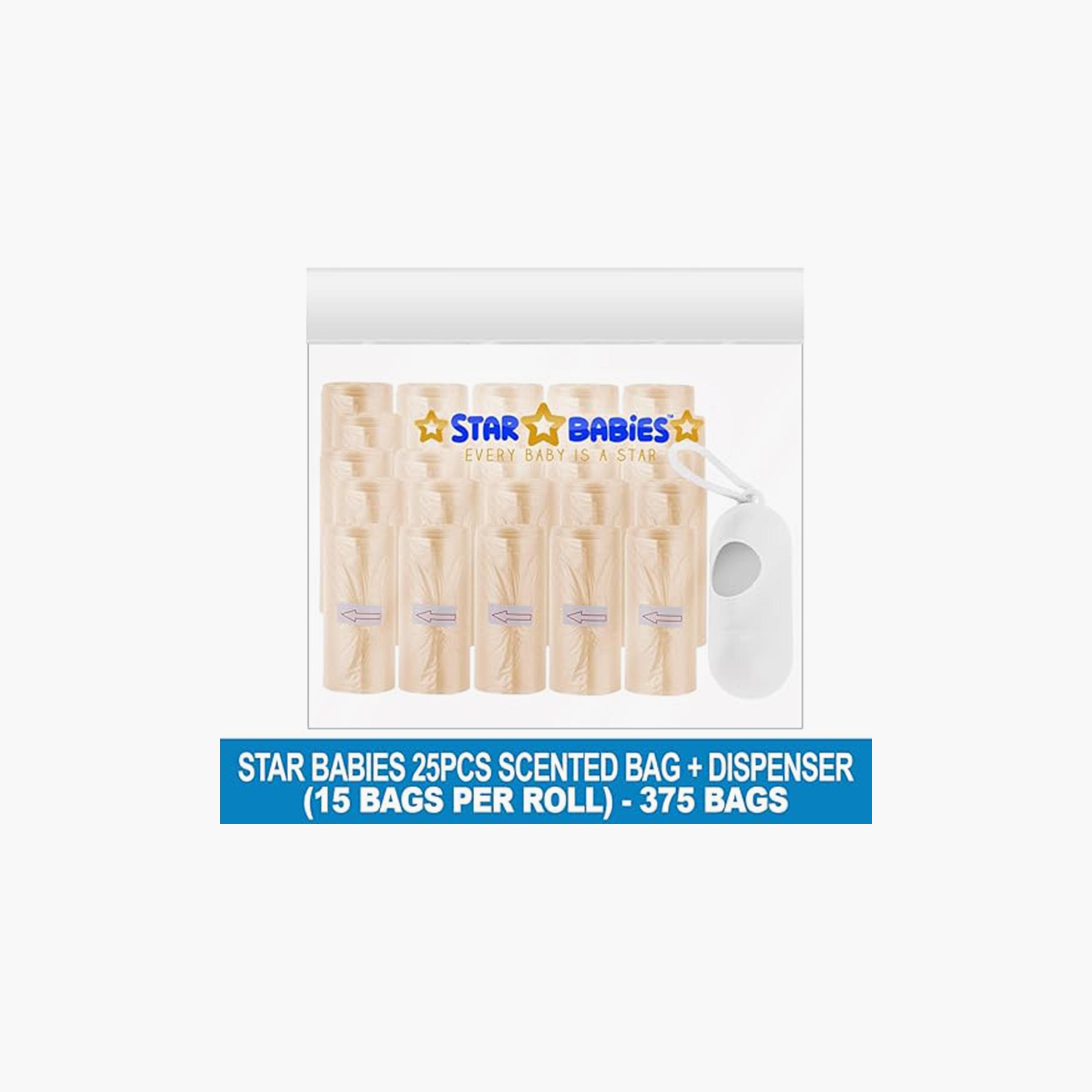 Star Babies 375-Piece Scented Bags with Dispenser, Ivory-baby-diapering-binsandrefills-image-3