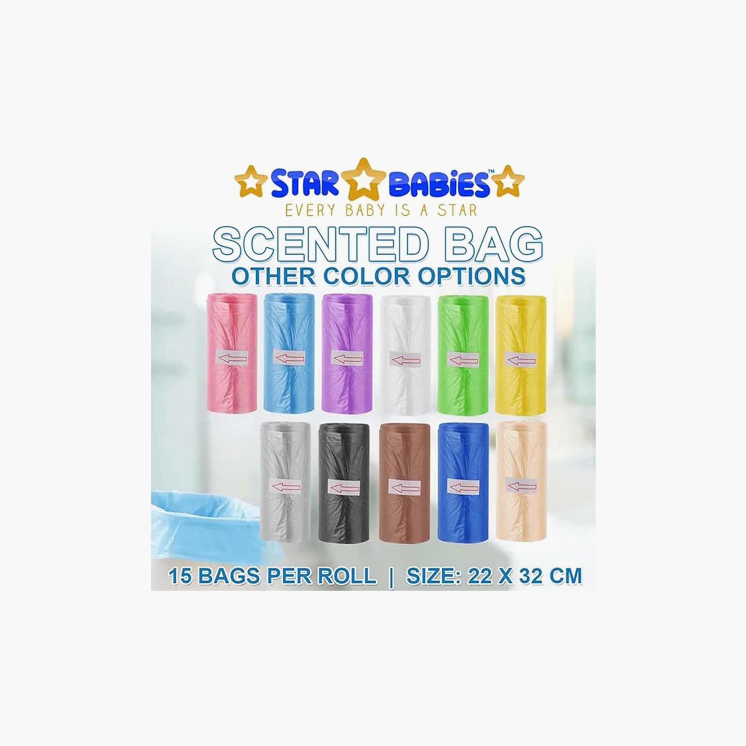 Star Babies 150-Piece Scented Bags with Dispenser, Brown-baby-diapering-binsandrefills-image-4