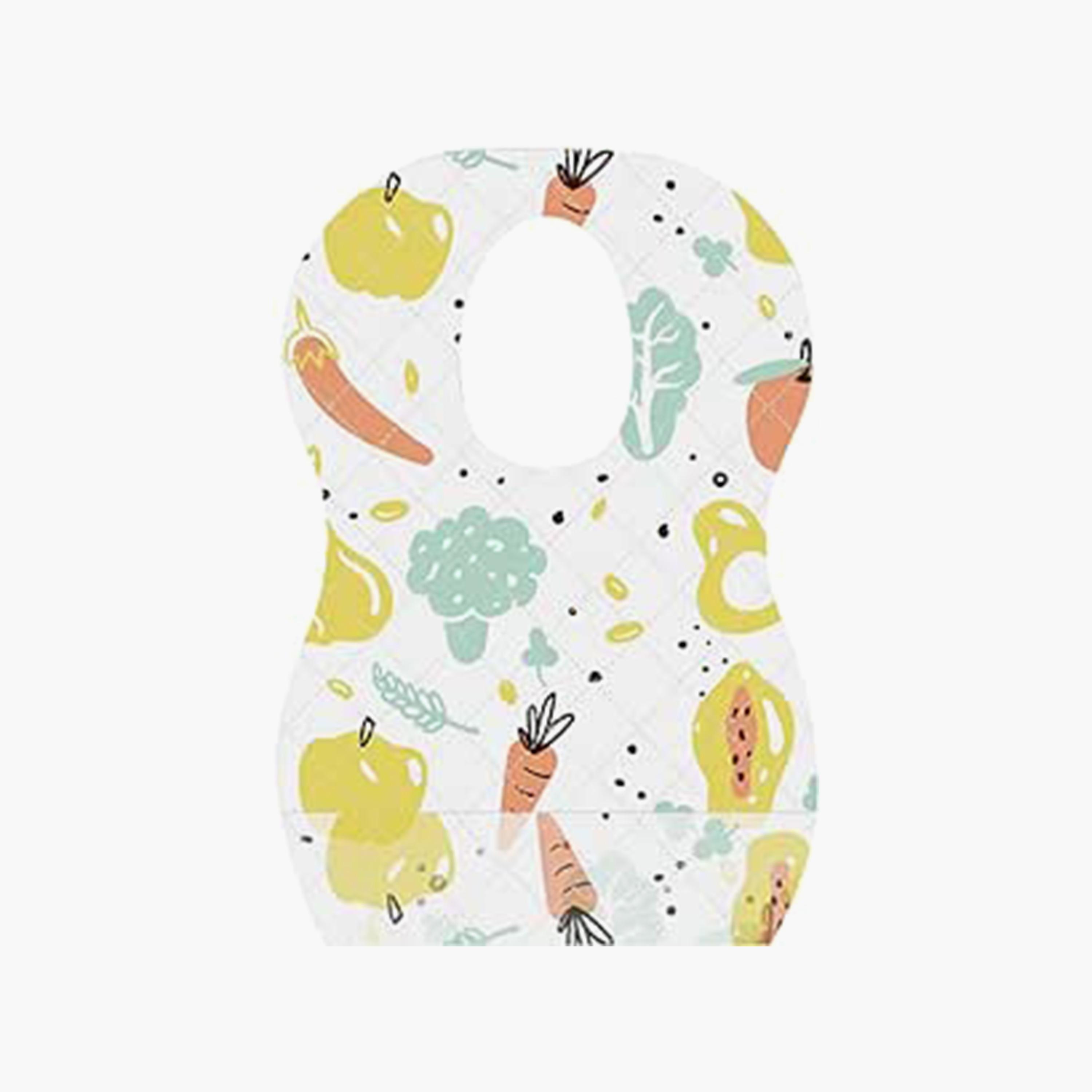 مرايل للاستعمال مرة واحدة من ستار بيبيز - 10 قطع، بطبعة فواكه-baby-feeding-bibs-image-1