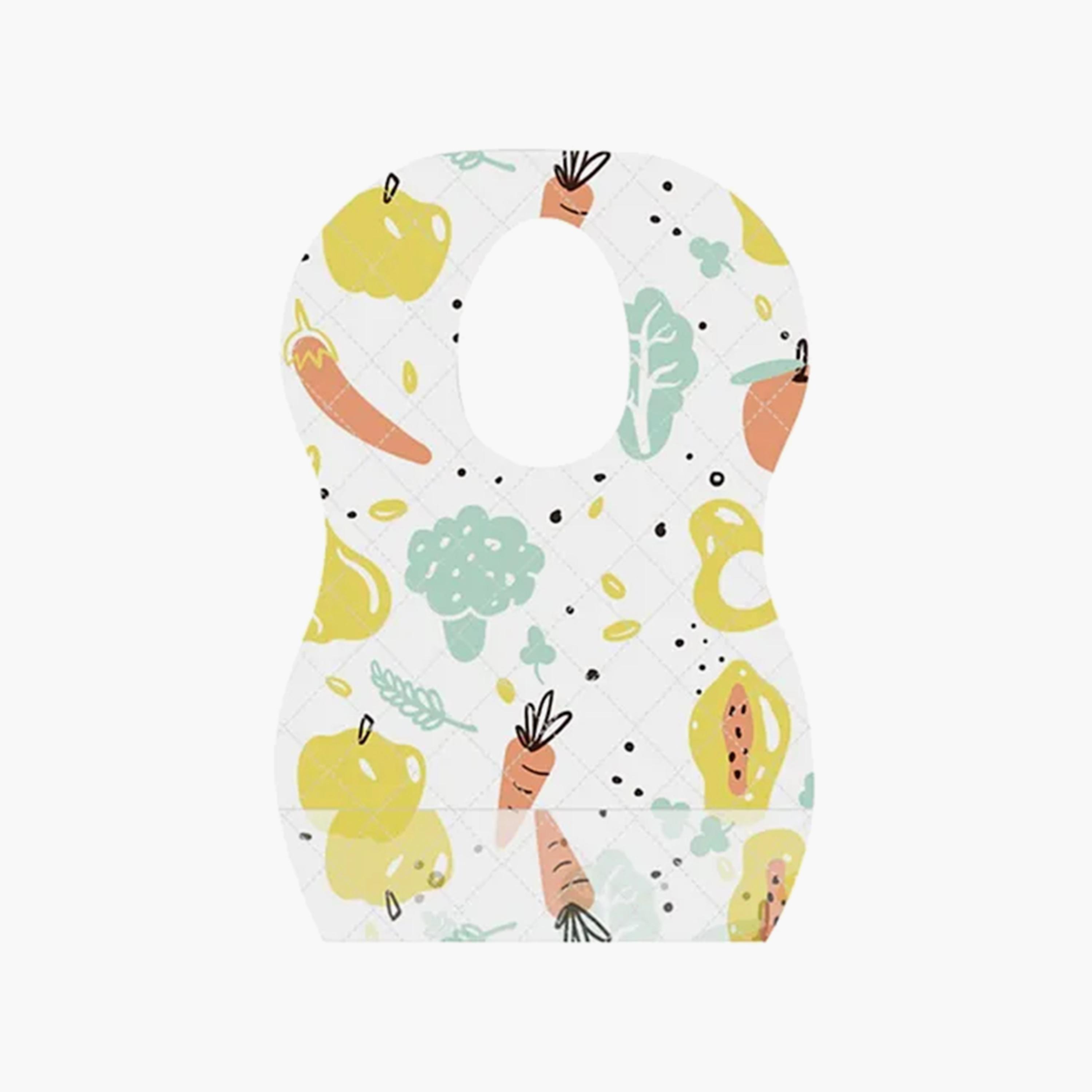 مرايل للاستعمال مرة واحدة من ستار بيبيز، 15 قطعة، طباعة فواكه جديدة-baby-feeding-bibs-image-1