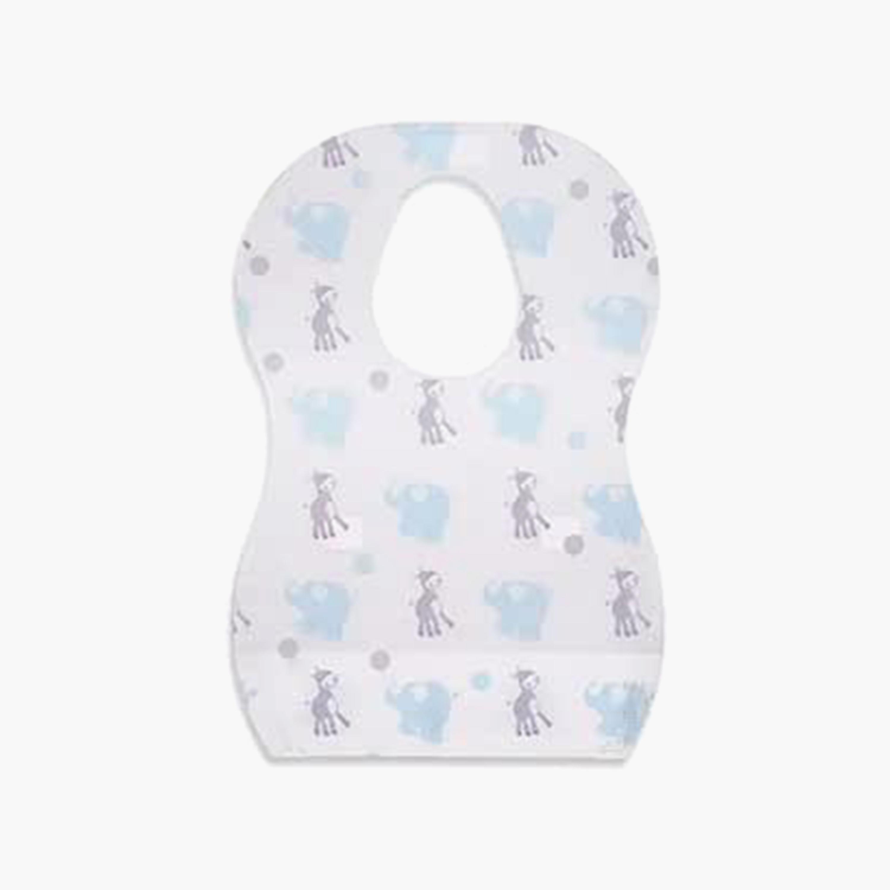 Star Babies 8-Piece Disposable Bibs, Elephant Print-baby-feeding-bibs-image-1