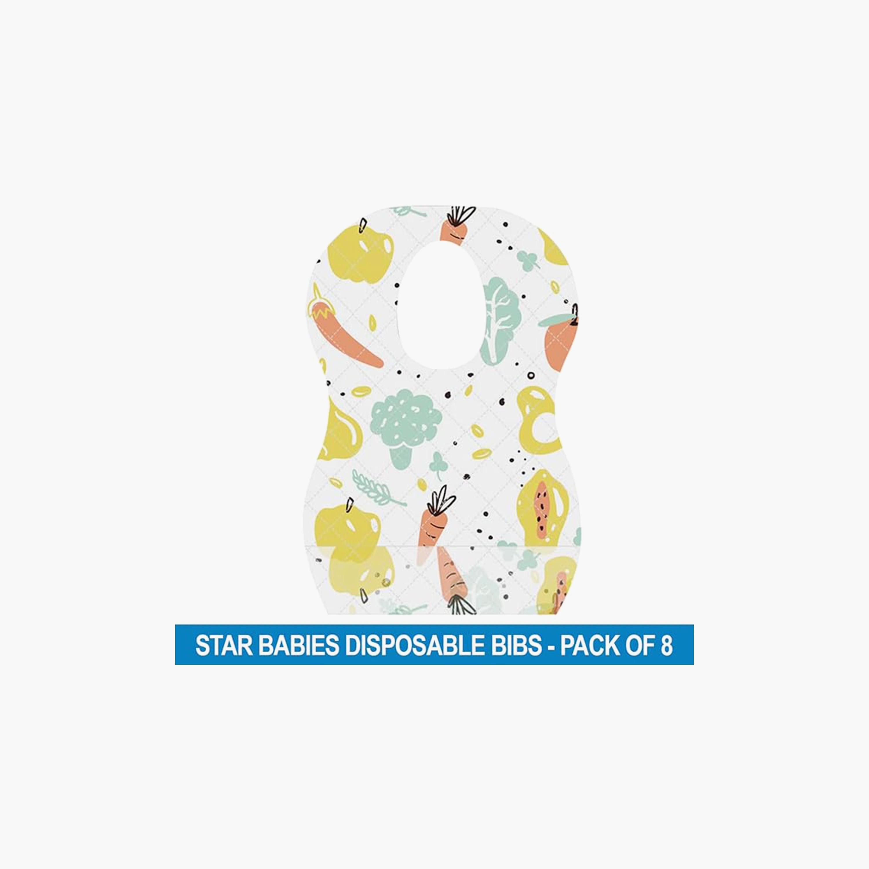 مرايل للاستعمال مرة واحدة 8 قطع من ستار بيبيز، بطبعة فواكه-baby-feeding-bibs-image-2