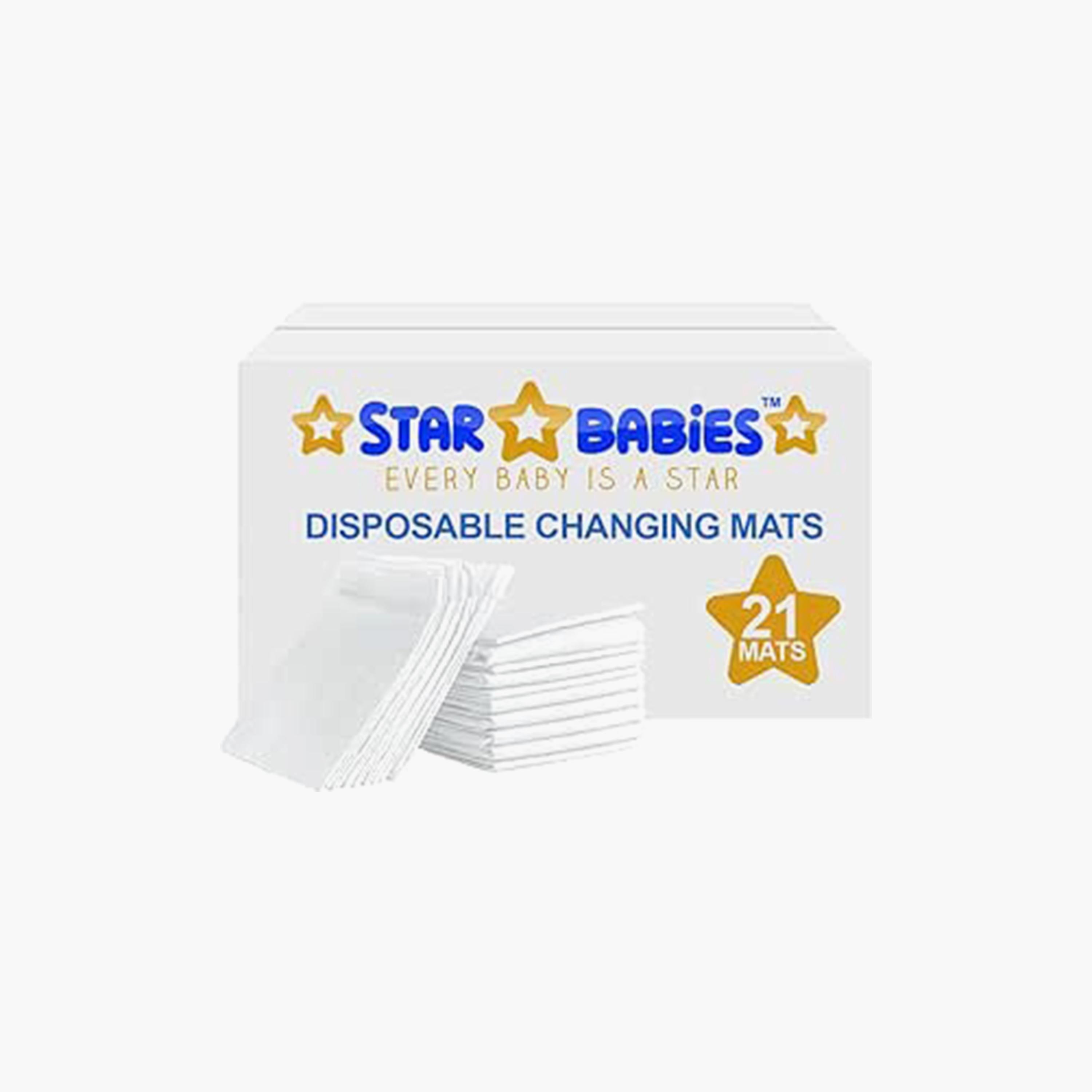 Star Babies 21-Piece Disposable Changing Mats - 45 x 60 cm-baby-diapering-changingmats-image-2
