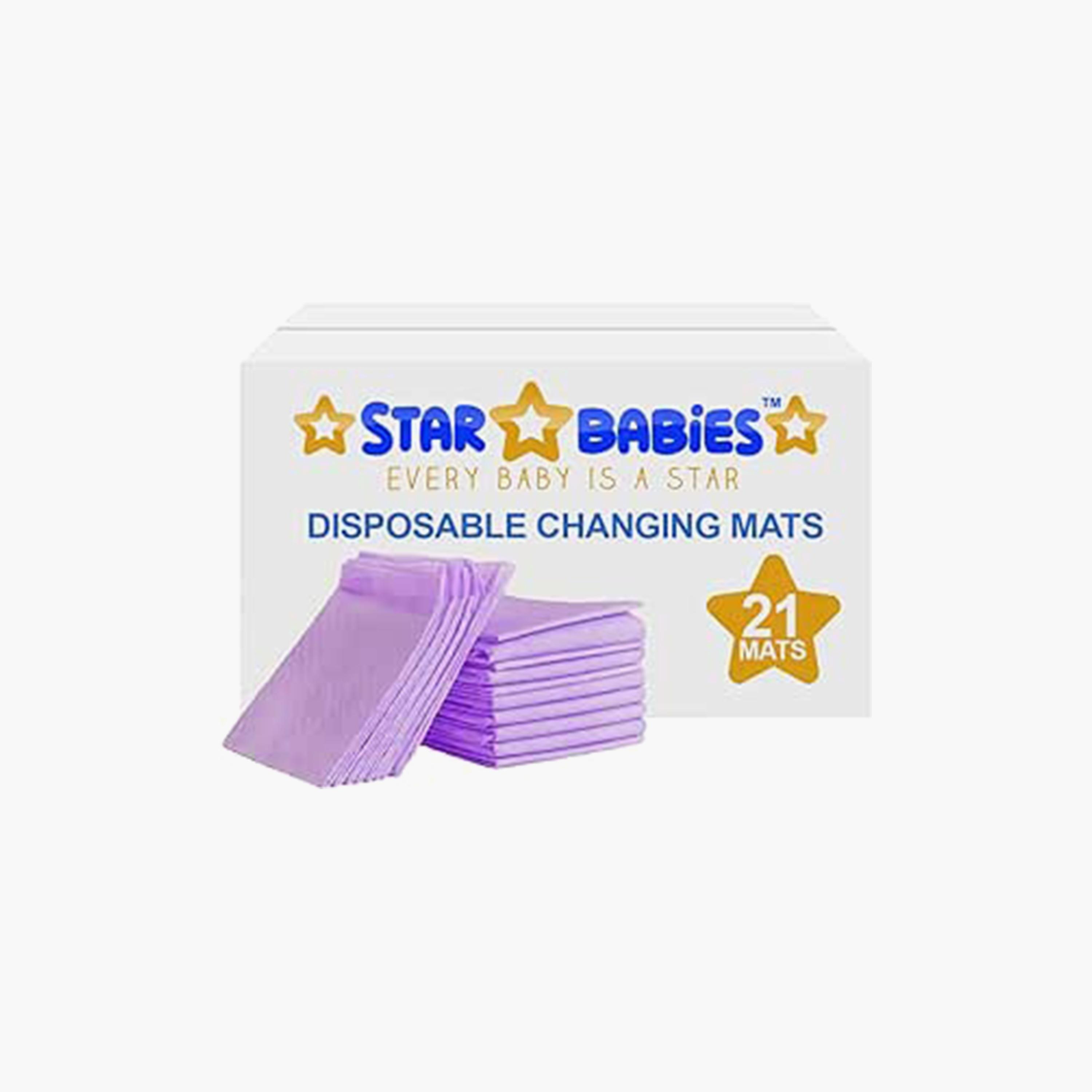 Star Babies 21-Piece Disposable Changing Mats - 45 x 60 cm-baby-diapering-changingmats-image-2